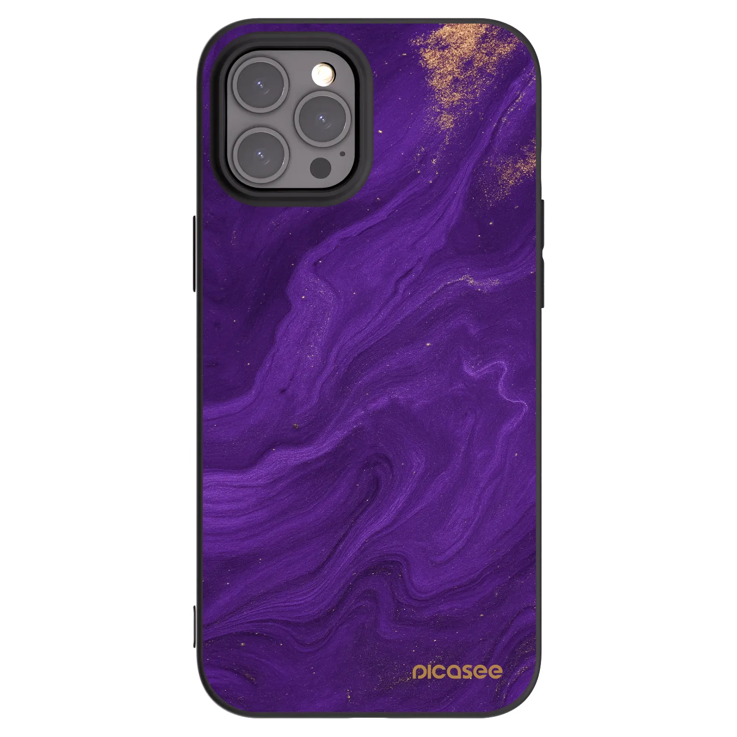 Picasee silikonski črni ovitek za Apple iPhone 12 Pro Max - Purple