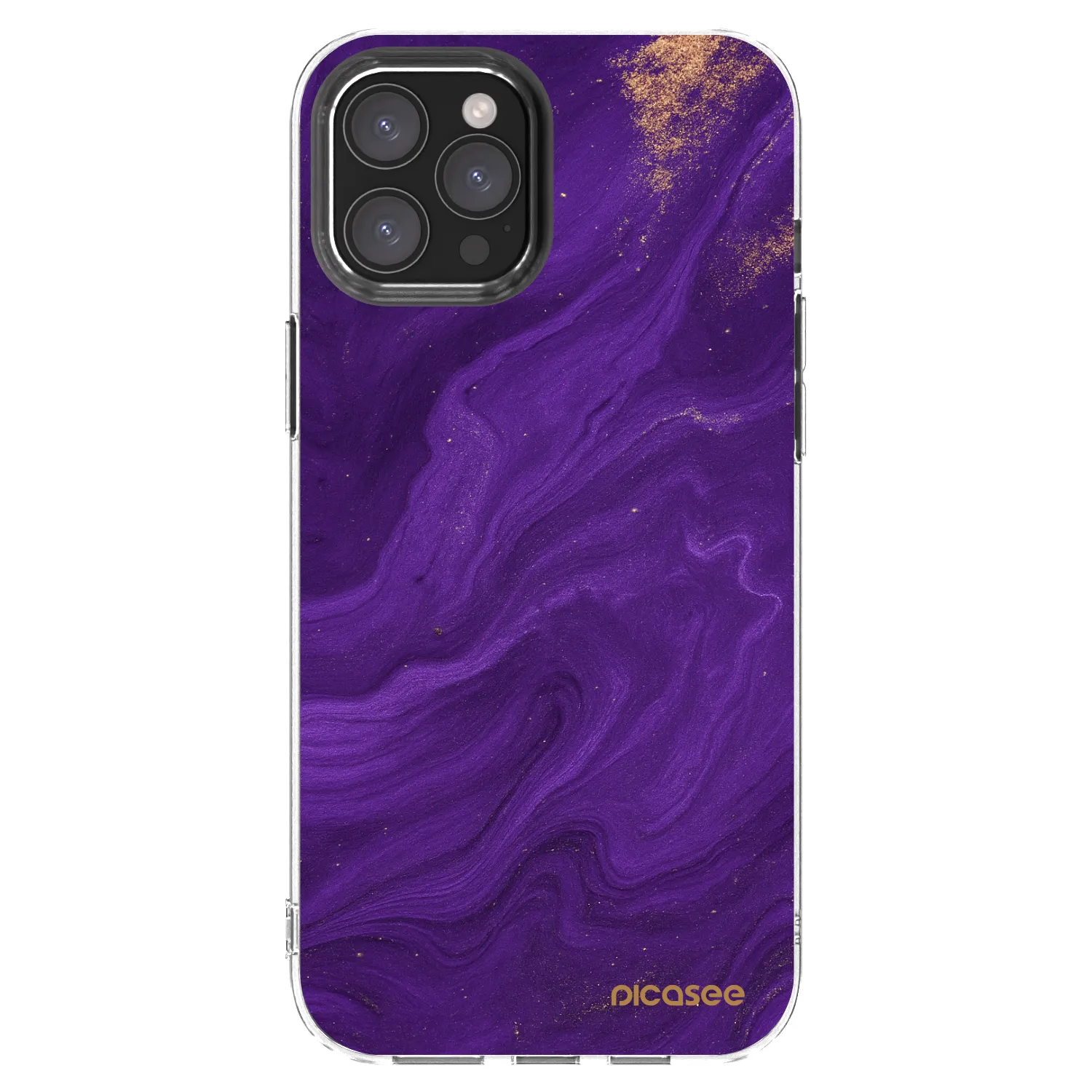 Picasee silikonski prozorni ovitek za Apple iPhone 12 Pro Max - Purple