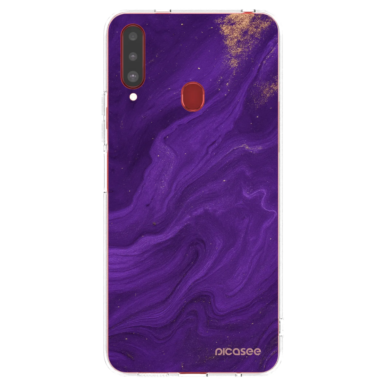 Picasee silikonski prozorni ovitek za Samsung Galaxy A20s - Purple