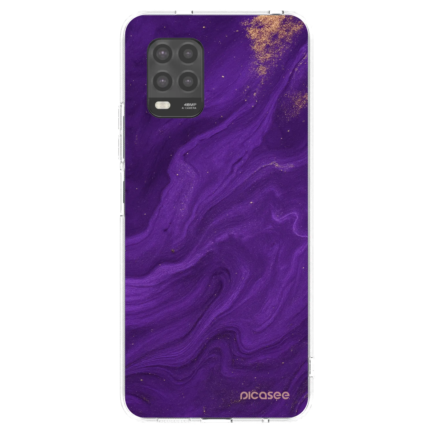 Picasee silikonski prozorni ovitek za Xiaomi Mi 10 Lite - Purple