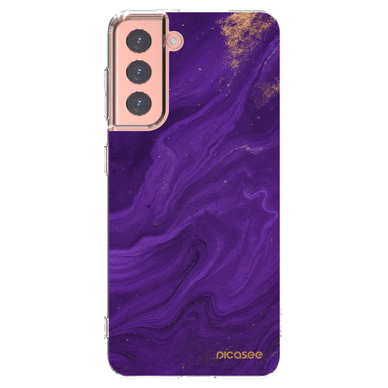 Picasee silikonski prozorni ovitek za Samsung Galaxy S21 5G G991B - Purple