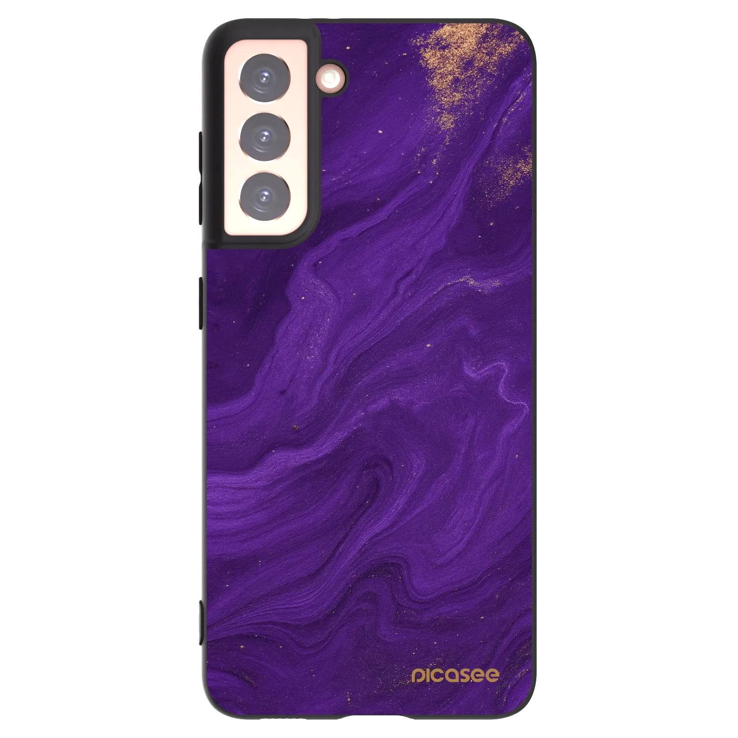 Picasee silikonski črni ovitek za Samsung Galaxy S21 5G G991B - Purple