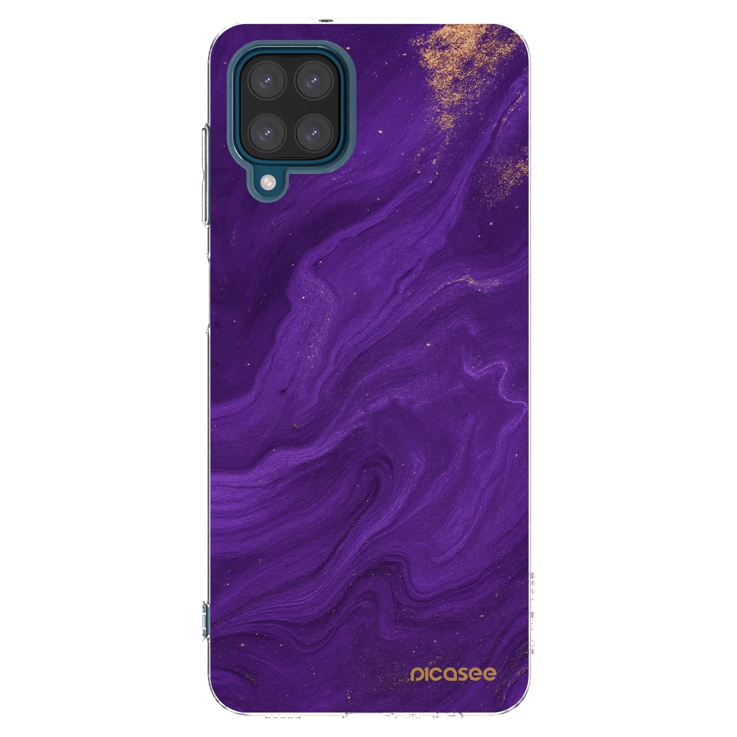 Picasee silikonski prozorni ovitek za Samsung Galaxy A12 A125F - Purple