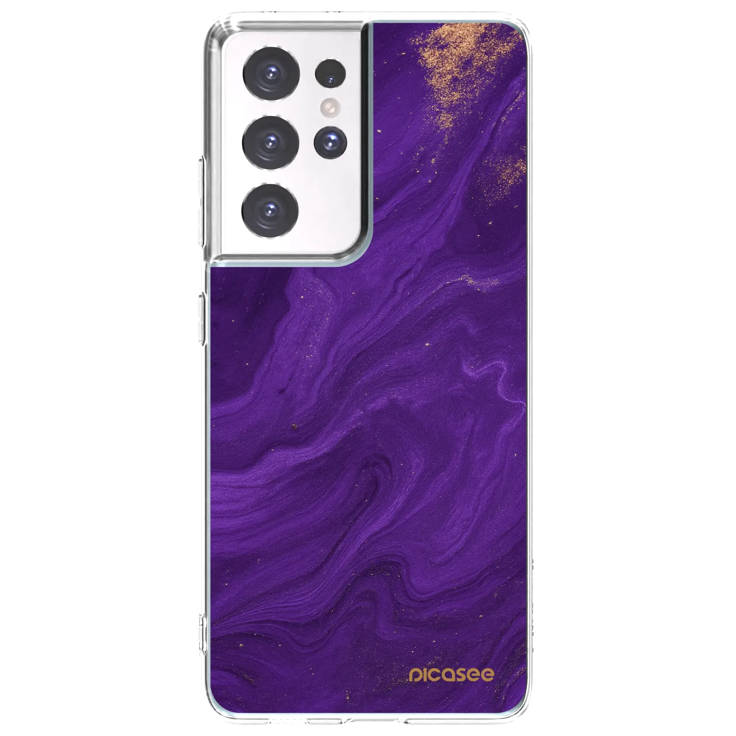 Picasee silikonski prozorni ovitek za Samsung Galaxy S21 Ultra 5G G998B - Purple