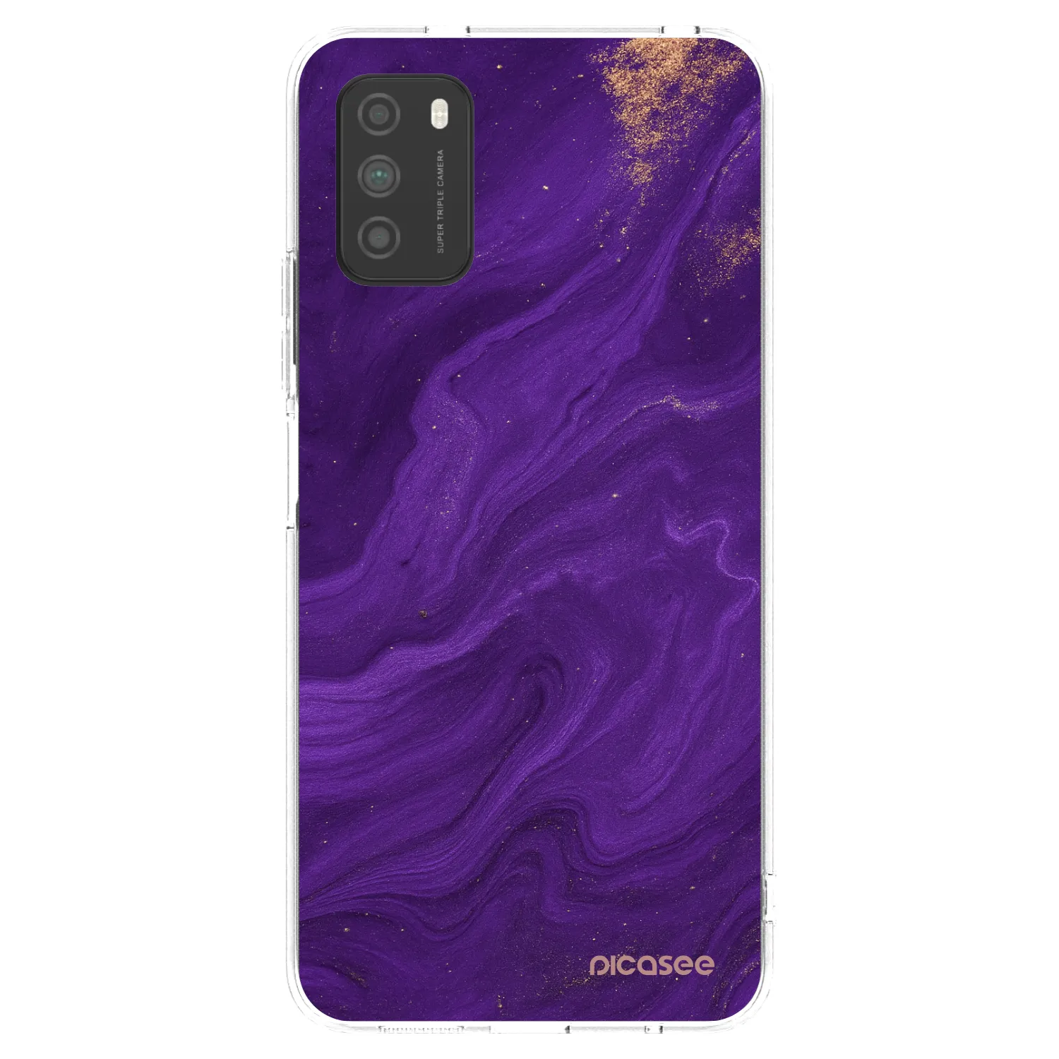Picasee silikonski prozorni ovitek za Xiaomi Poco M3 - Purple