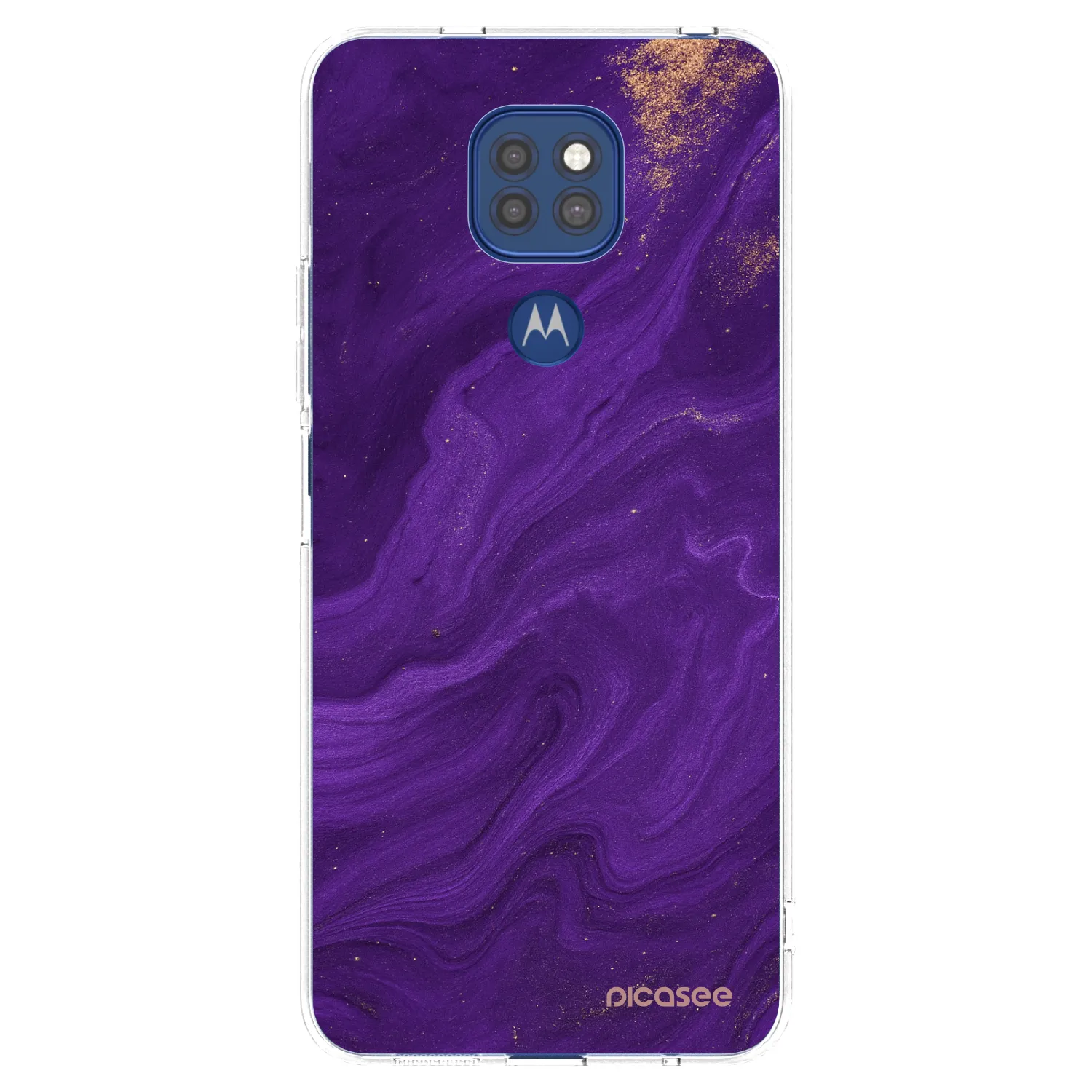 Picasee silikonski prozorni ovitek za Motorola Moto G9 Play - Purple
