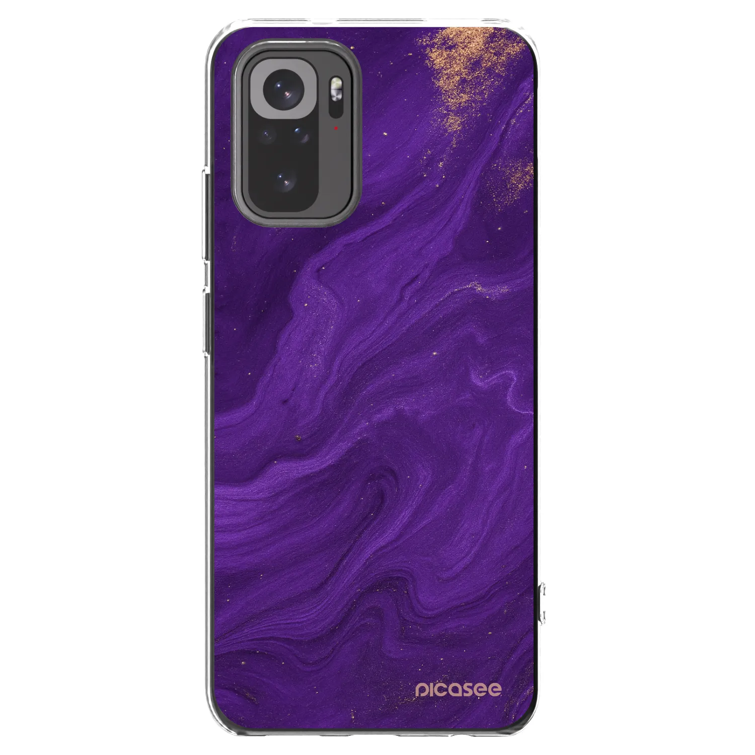 Picasee silikonski prozorni ovitek za Xiaomi Redmi Note 10S - Purple