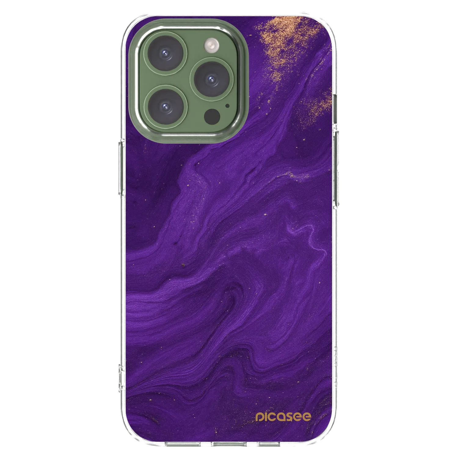 Picasee silikonski prozorni ovitek za Apple iPhone 13 Pro - Purple