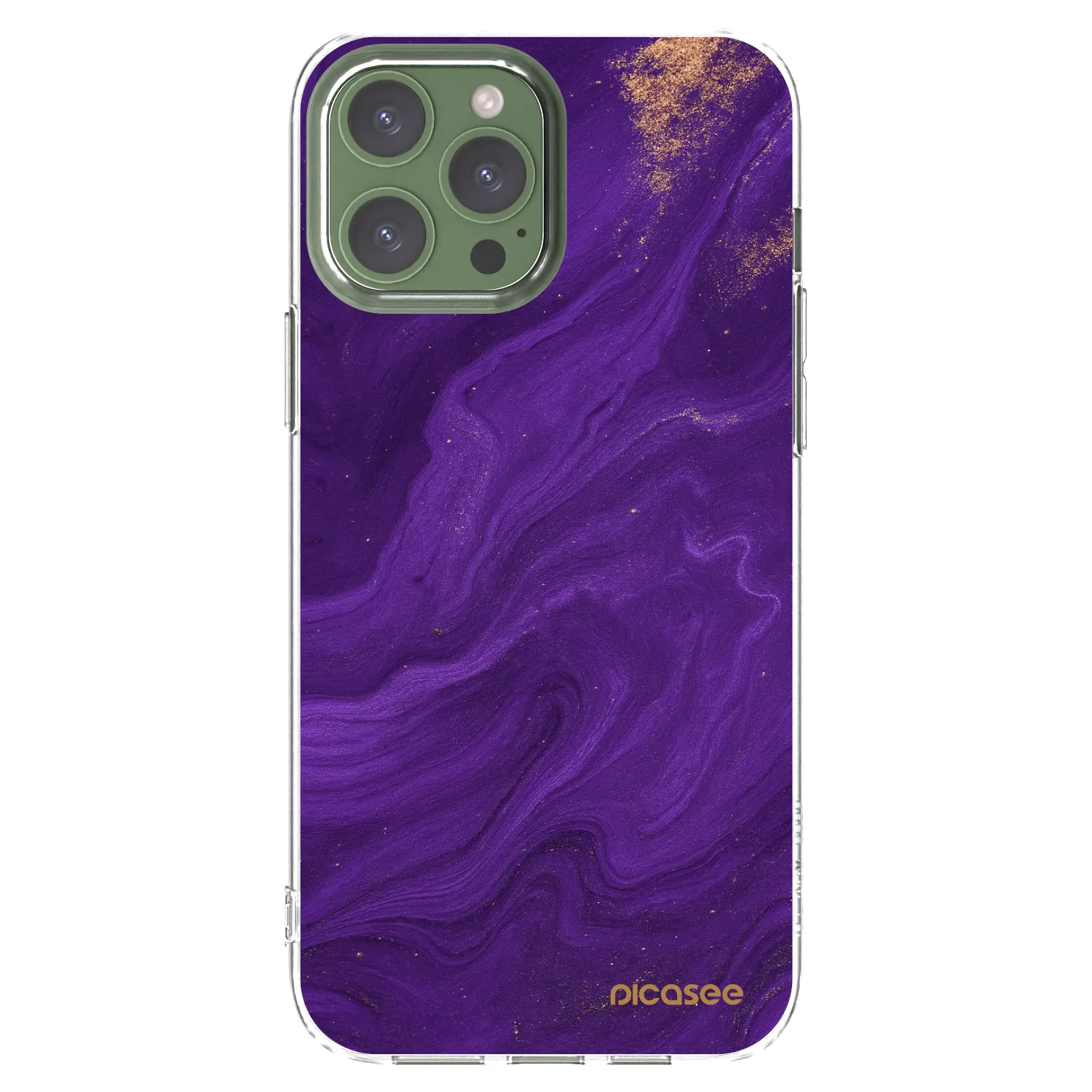 Picasee silikonski prozorni ovitek za Apple iPhone 13 Pro Max - Purple