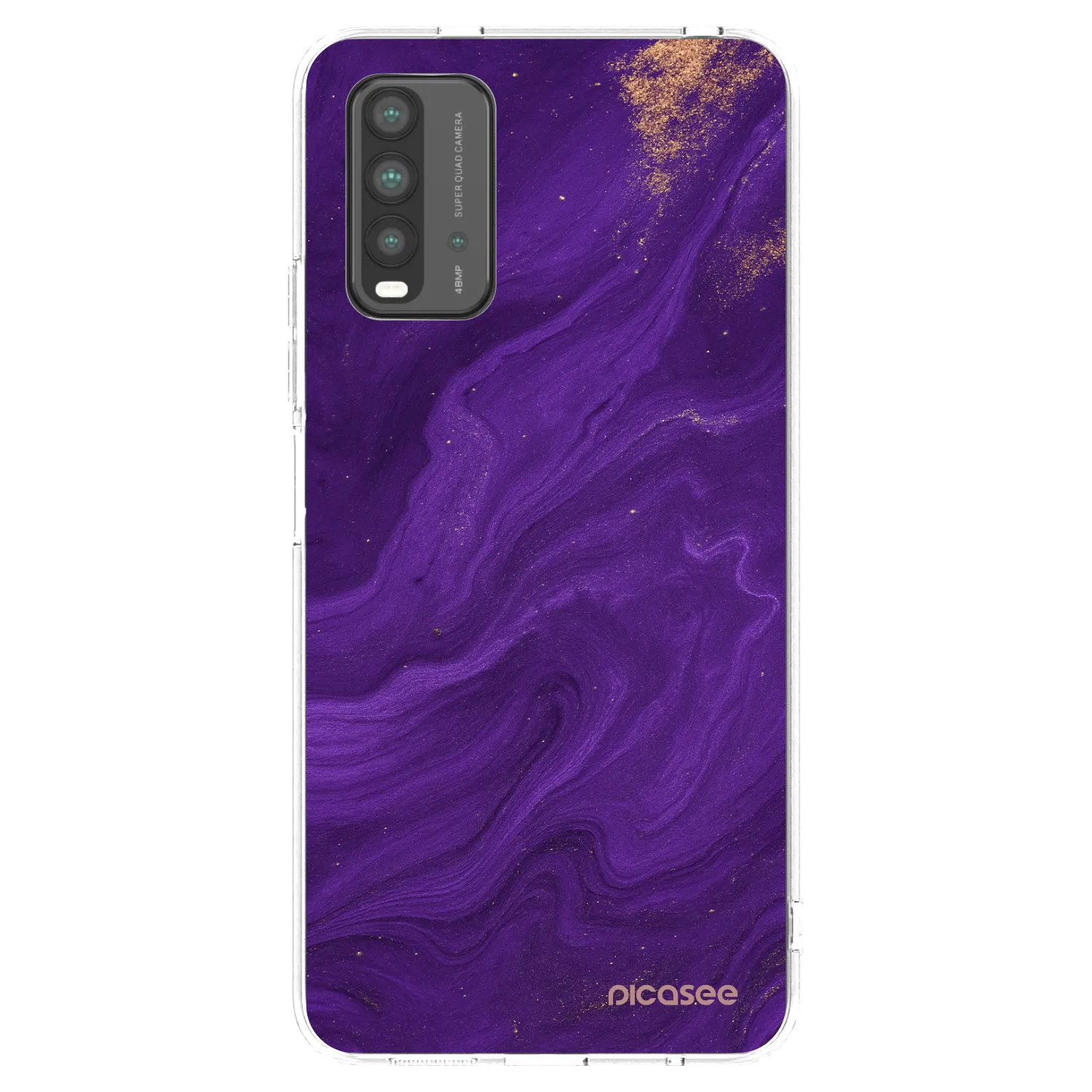 Picasee silikonski prozorni ovitek za Xiaomi Redmi 9T - Purple