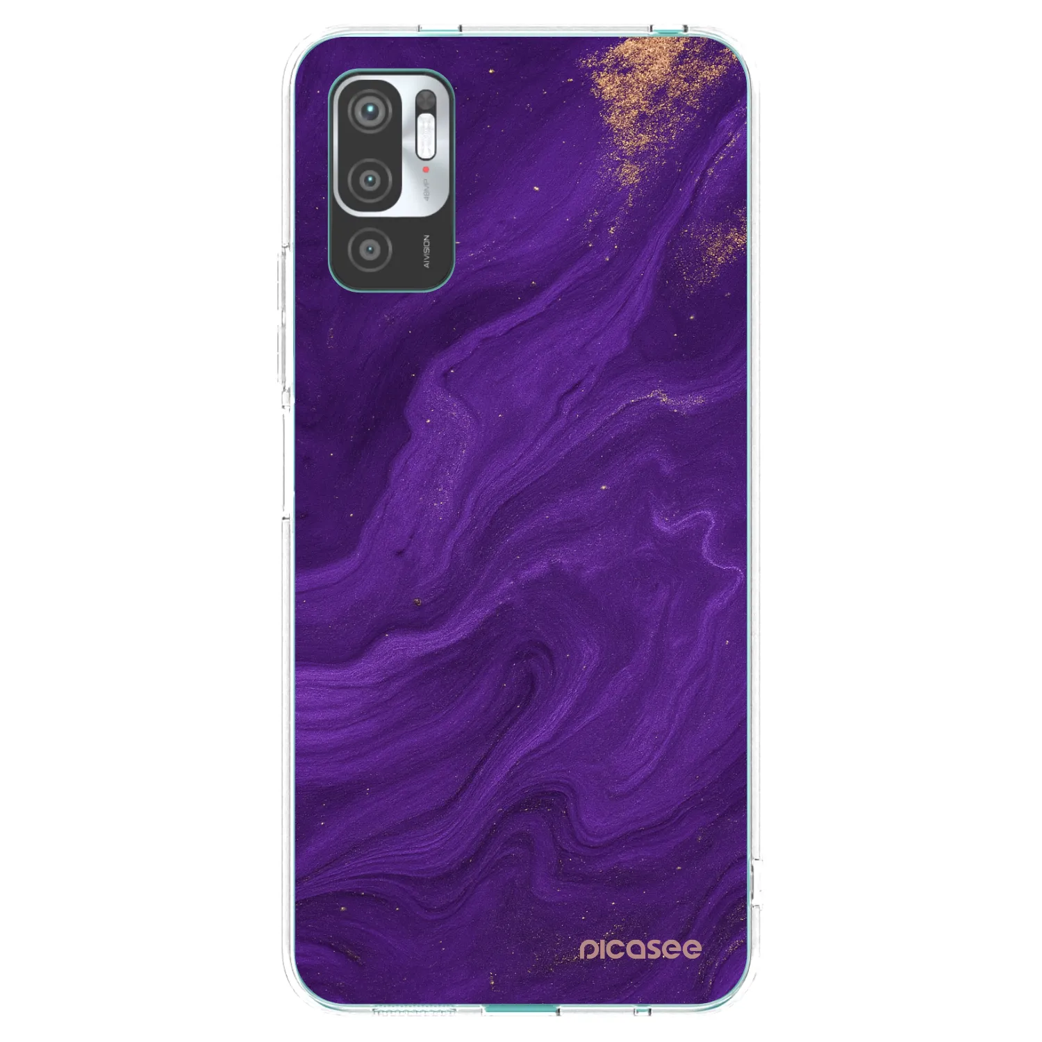 Picasee silikonski prozorni ovitek za Xiaomi Redmi Note 10 5G - Purple
