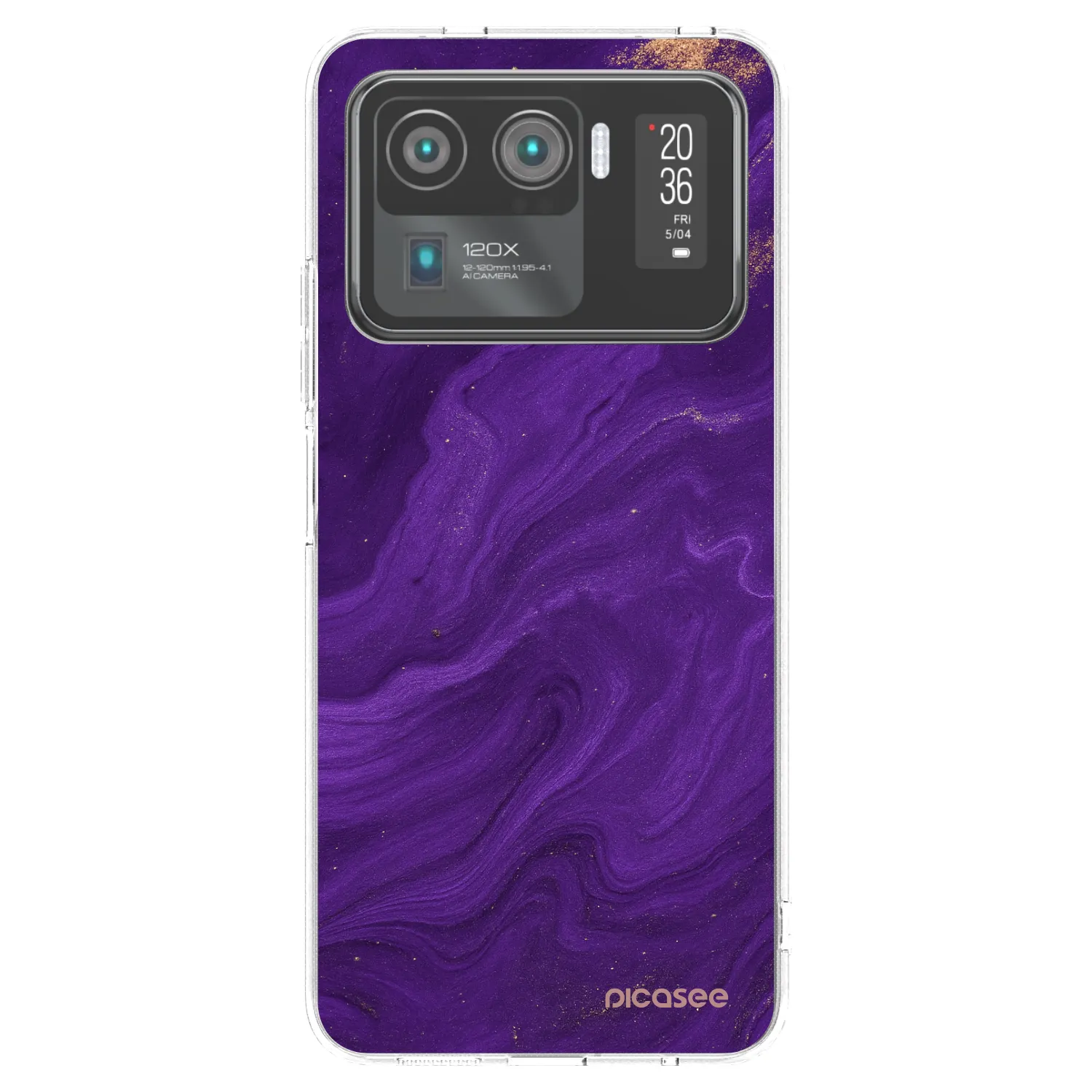 Picasee silikonski prozorni ovitek za Xiaomi Mi 11 Ultra - Purple