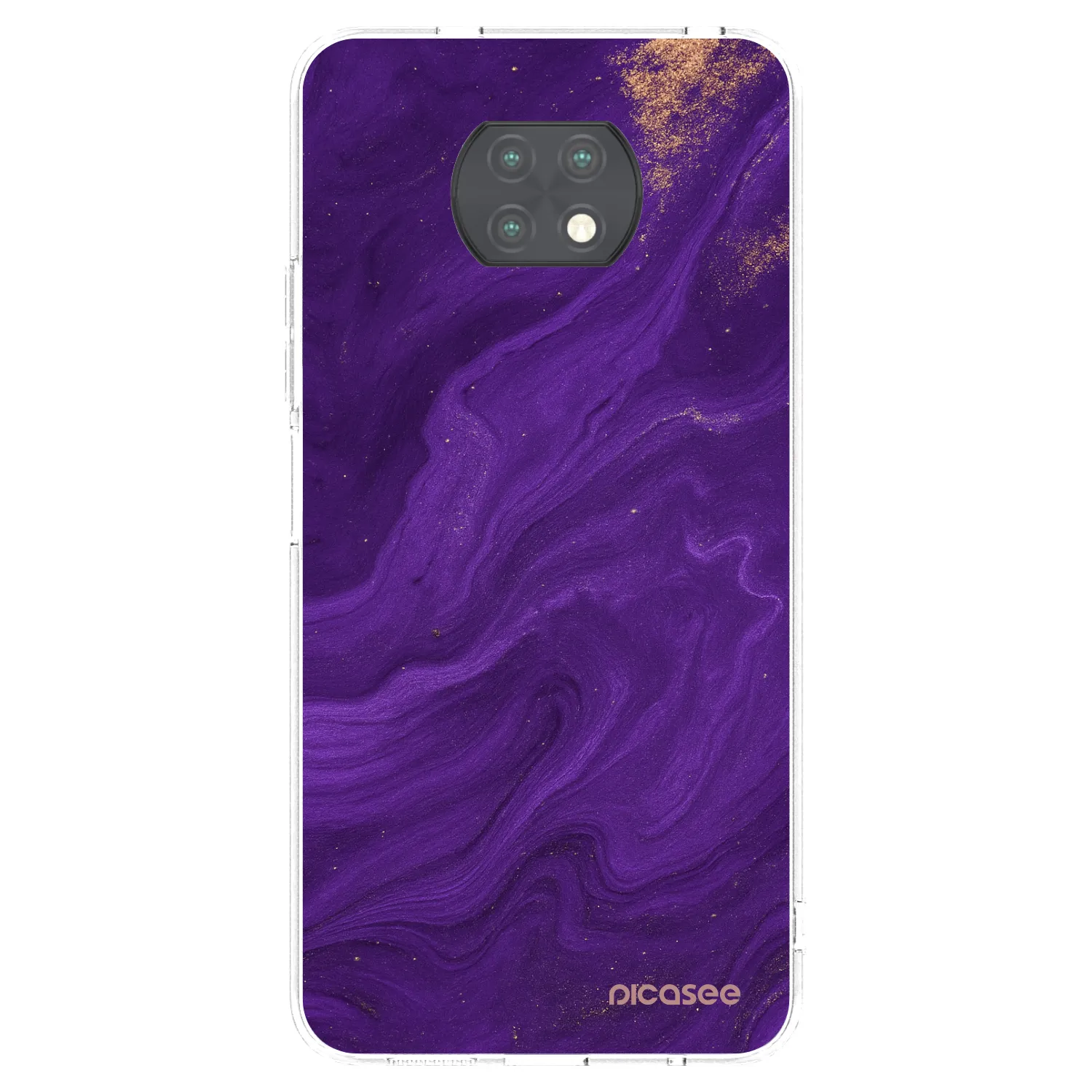 Picasee silikonski prozorni ovitek za Xiaomi Redmi Note 9T - Purple