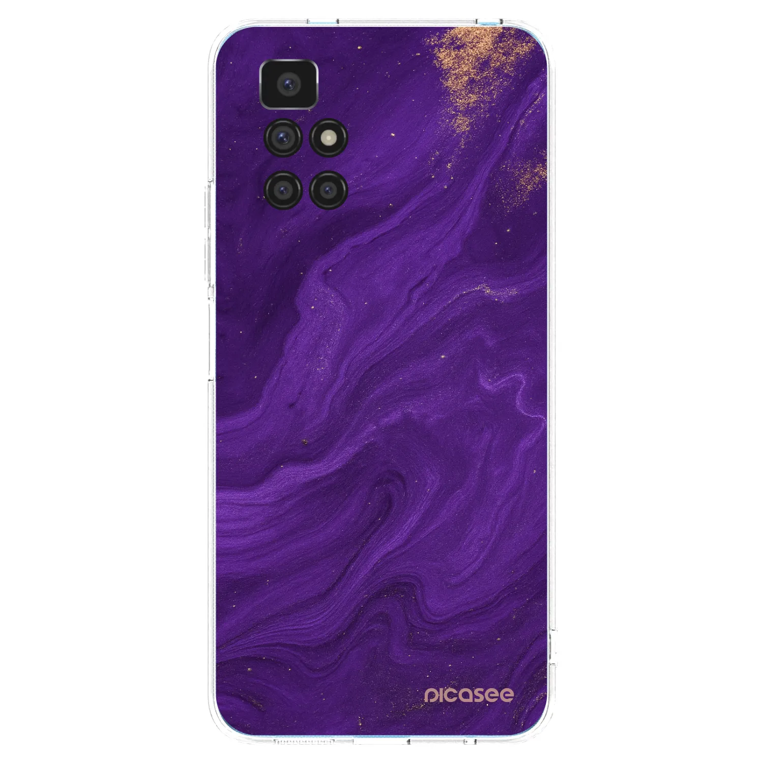 Picasee silikonski prozorni ovitek za Xiaomi Redmi 10 - Purple