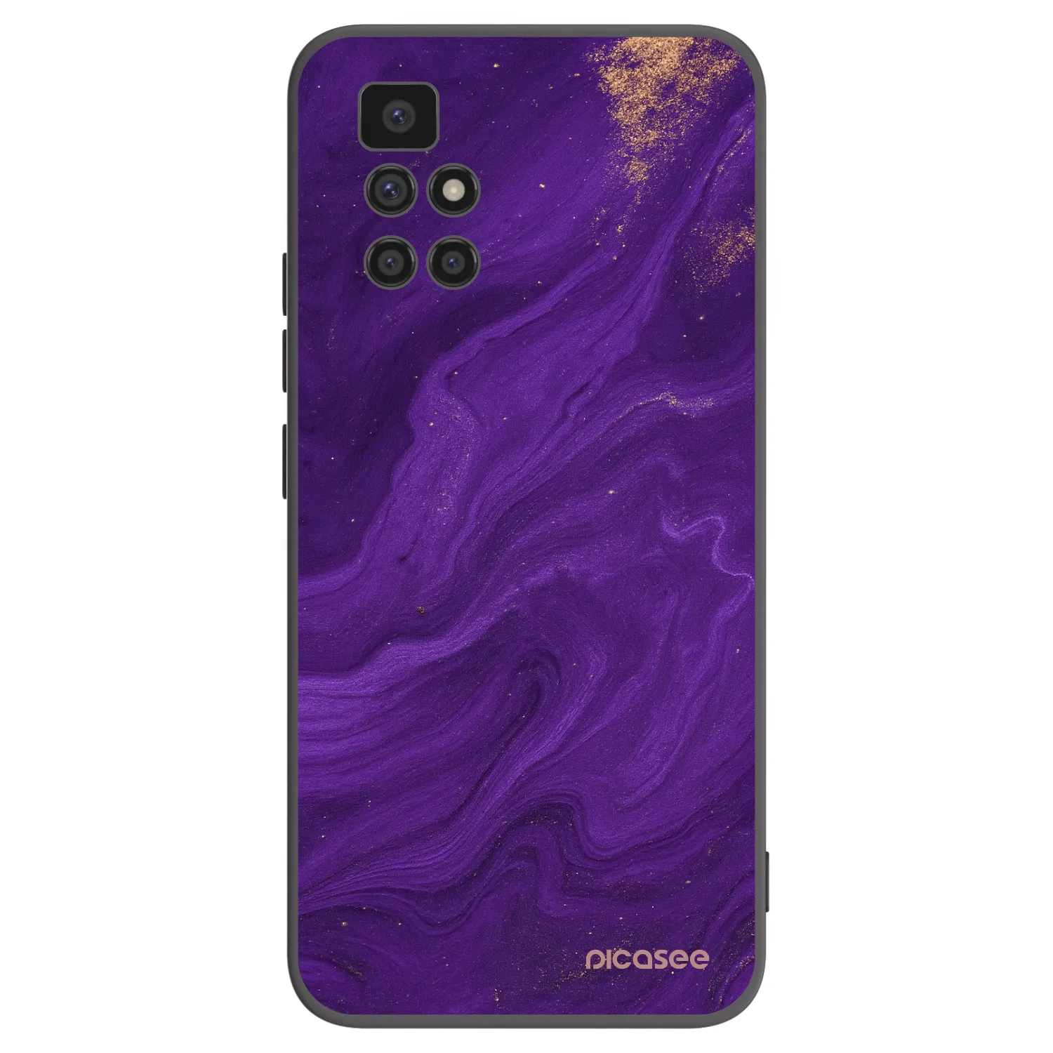 Picasee silikonski črni ovitek za Xiaomi Redmi 10 - Purple