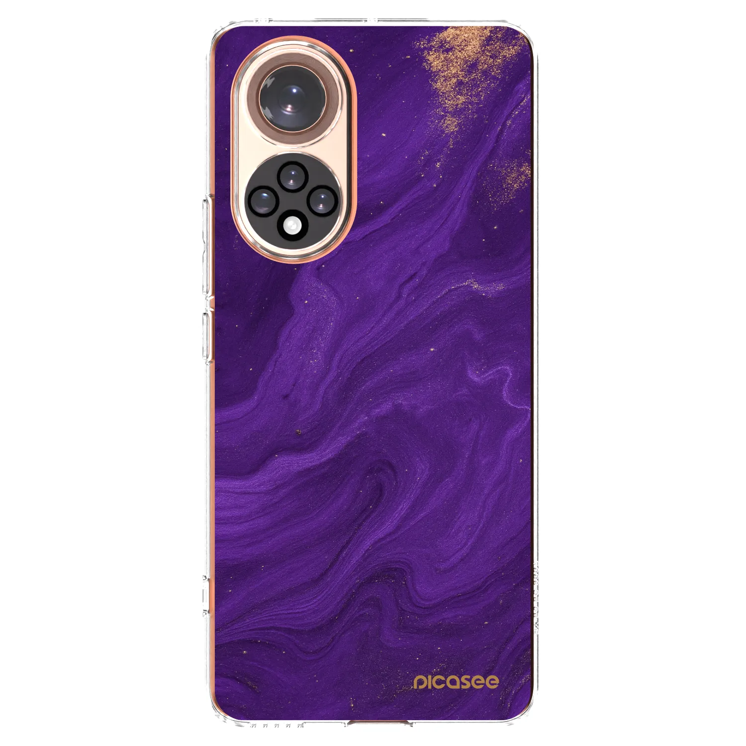 Picasee silikonski prozorni ovitek za Honor 50 5G - Purple