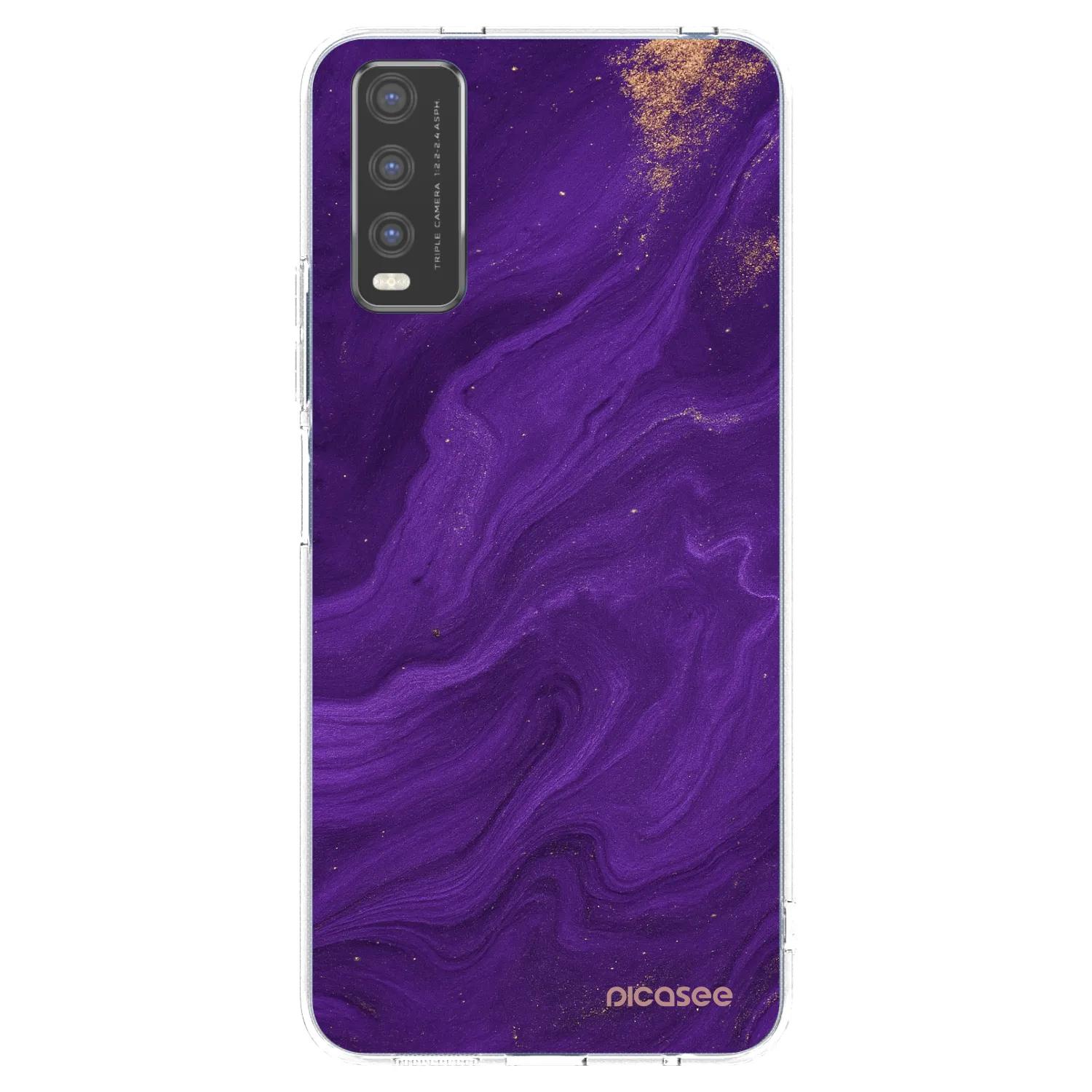Picasee silikonski prozorni ovitek za Vivo Y20s - Purple