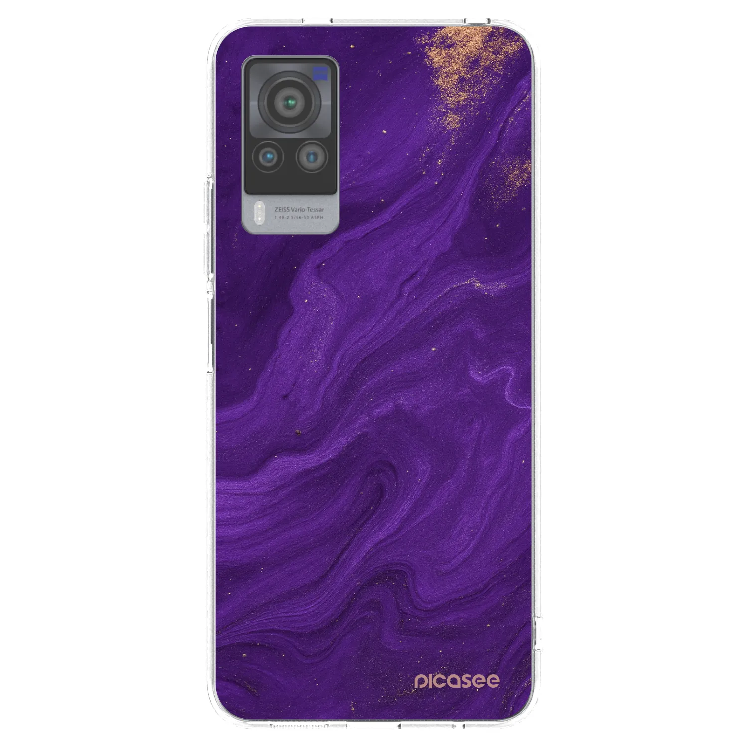 Picasee silikonski prozorni ovitek za Vivo X60 Pro 5G - Purple