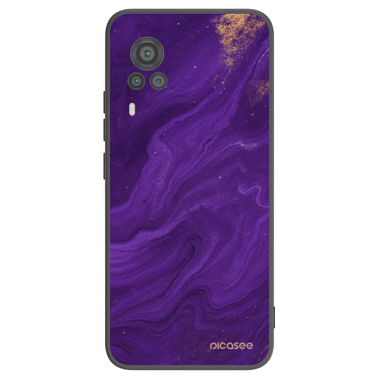 Picasee silikonski črni ovitek za Vivo X60 Pro 5G - Purple