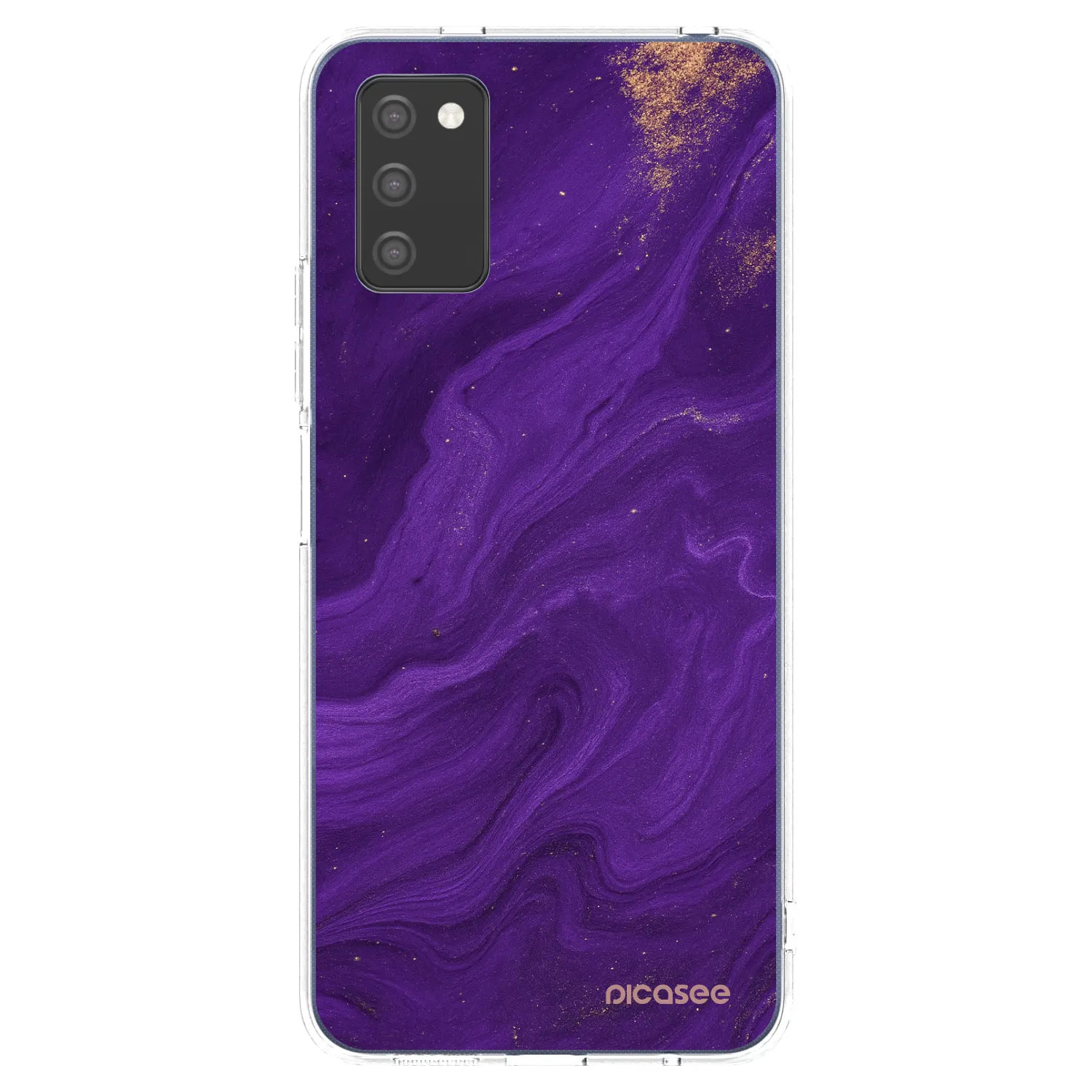 Picasee silikonski prozorni ovitek za Samsung Galaxy A03s A037G - Purple