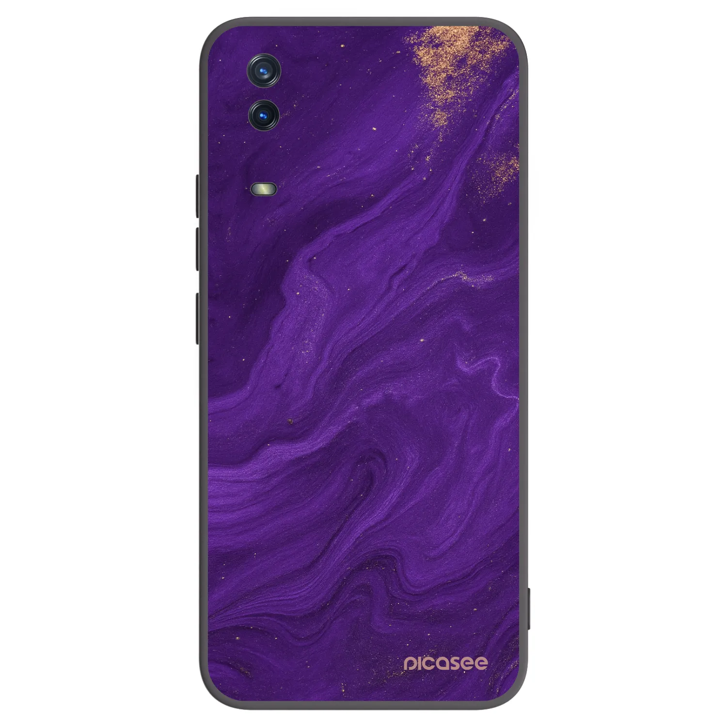 Picasee silikonski črni ovitek za Vivo Y11s - Purple