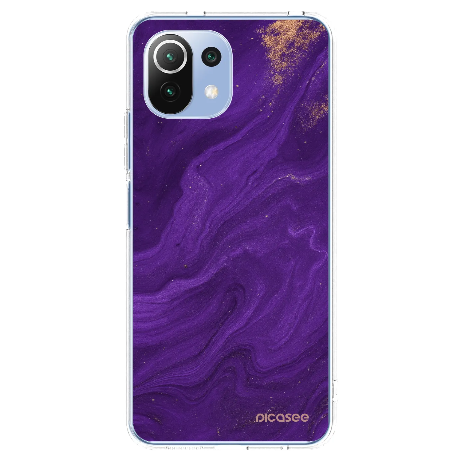 Picasee silikonski prozorni ovitek za Xiaomi 11 Lite 5G NE - Purple