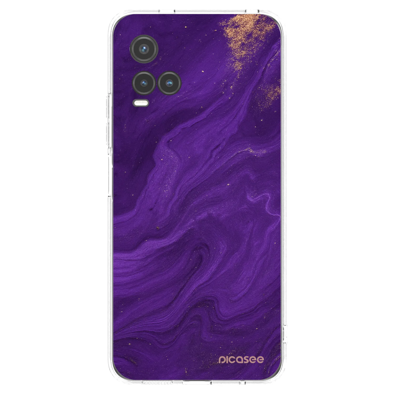 Picasee silikonski prozorni ovitek za Vivo Y33s - Purple