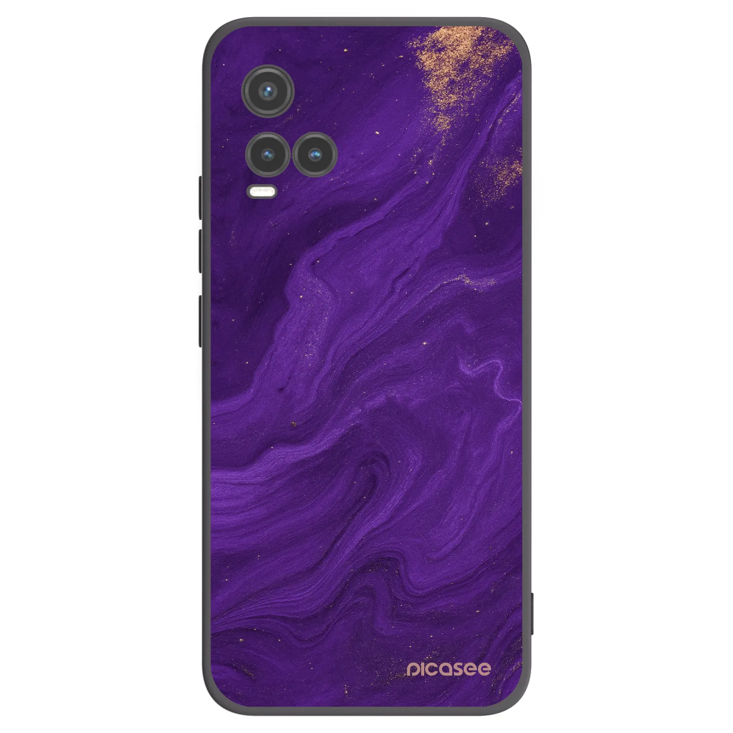 Picasee silikonski črni ovitek za Vivo Y33s - Purple