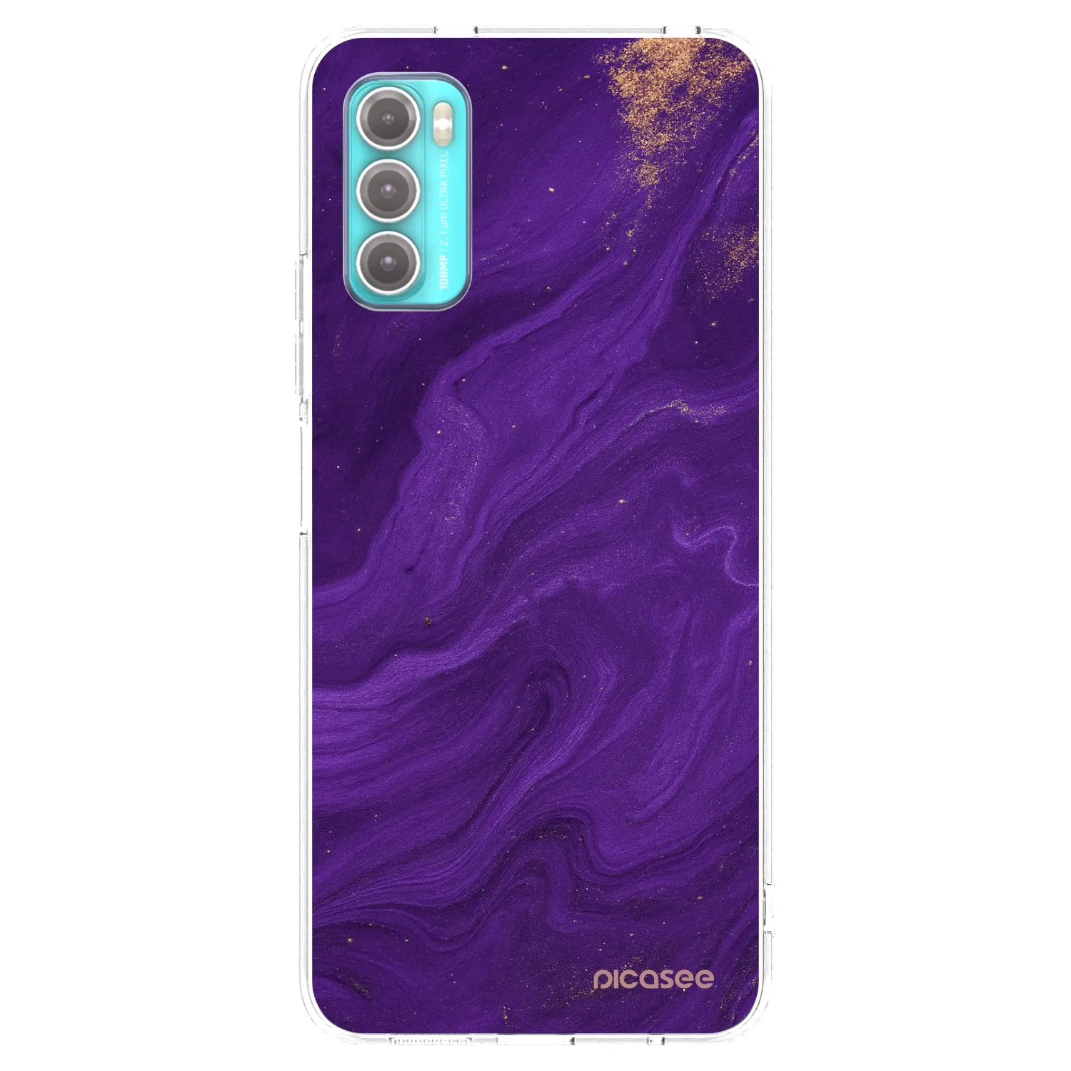 Picasee silikonski prozorni ovitek za Motorola Moto G60 - Purple