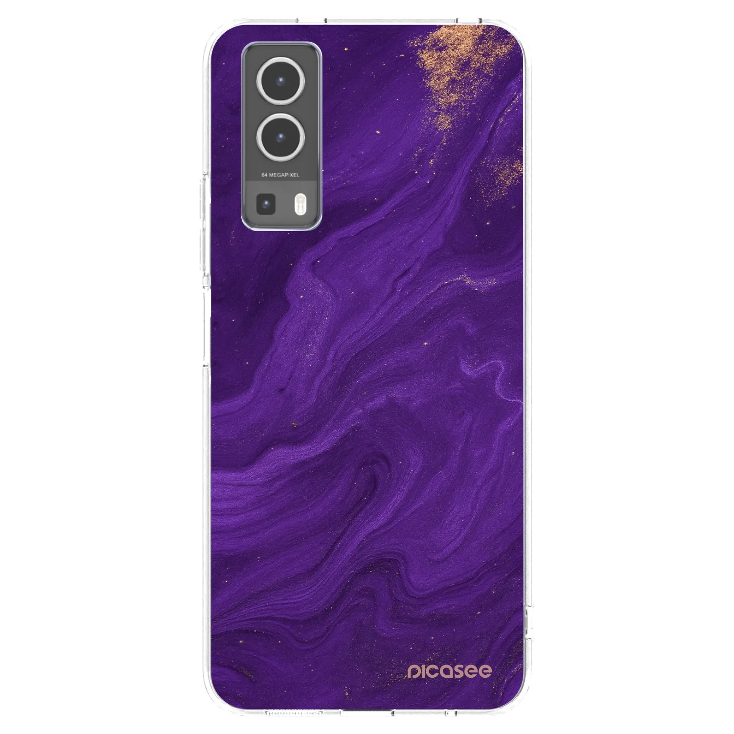 Picasee silikonski prozorni ovitek za Vivo Y72 5G - Purple
