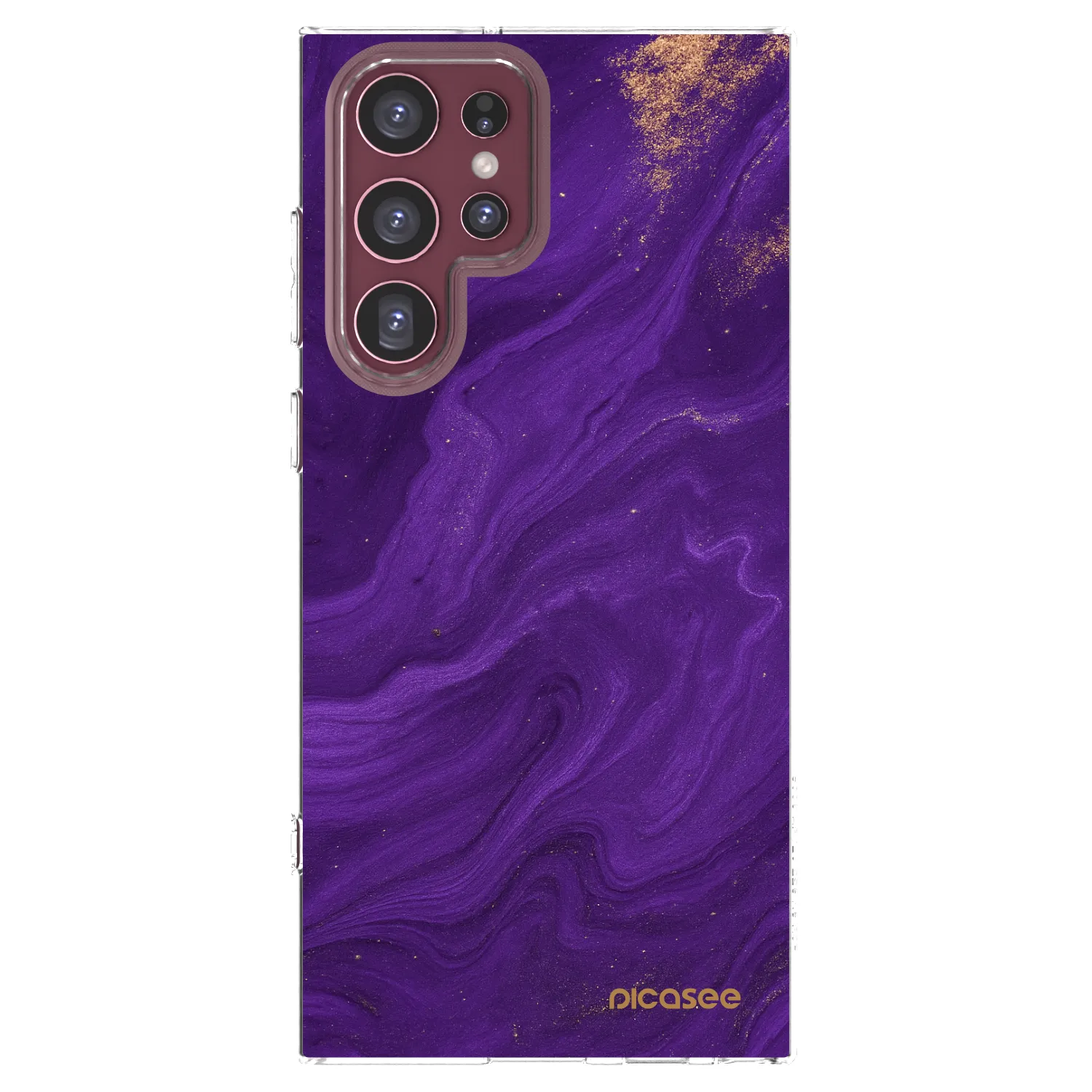 Picasee silikonski prozorni ovitek za Samsung Galaxy S22 Ultra 5G - Purple