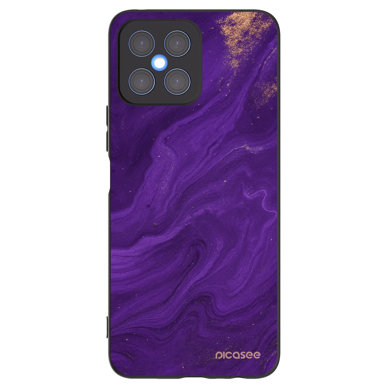 Picasee silikonski črni ovitek za Honor X8 4G - Purple