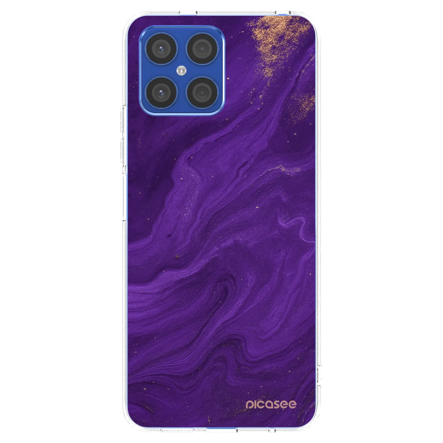 Picasee silikonski prozorni ovitek za Honor X8 4G - Purple