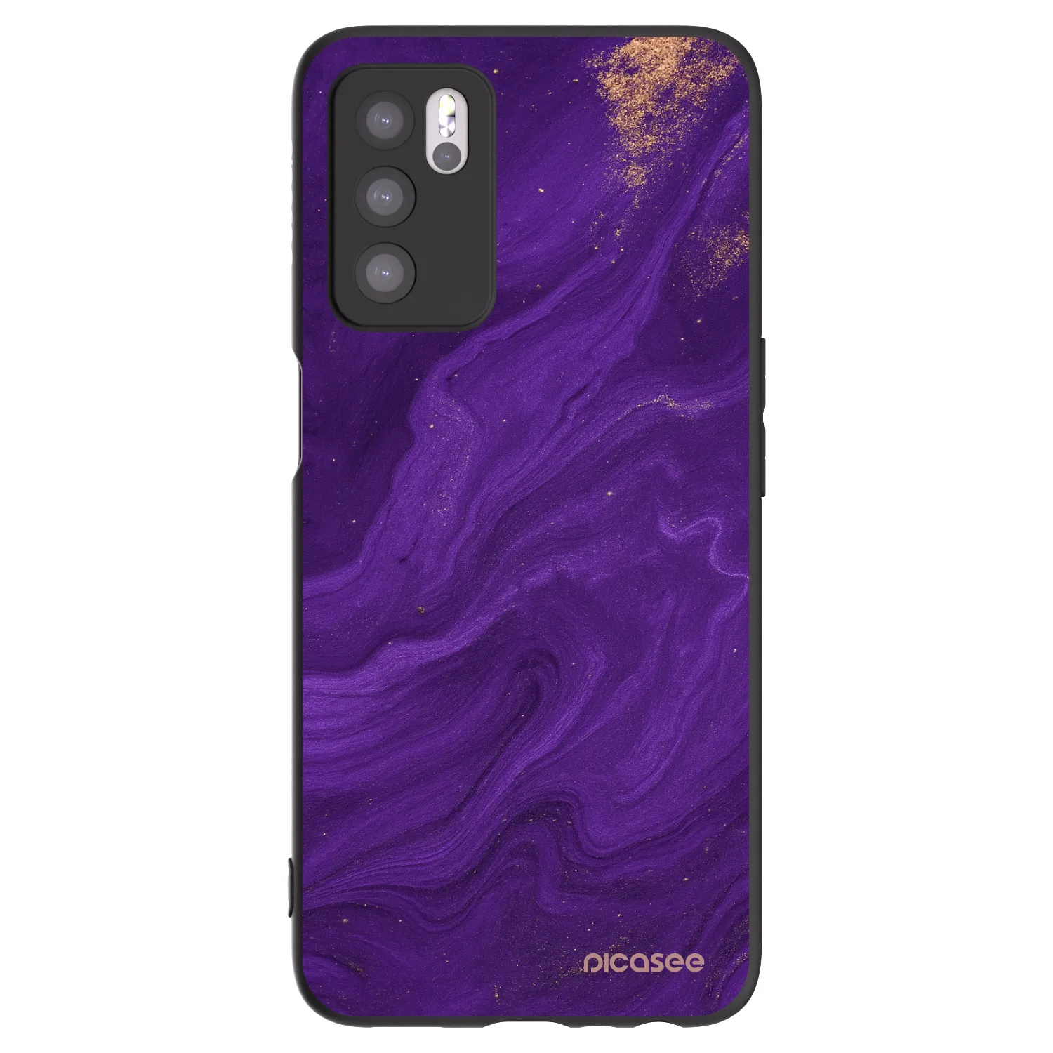 Picasee silikonski črni ovitek za OPPO A16 - Purple