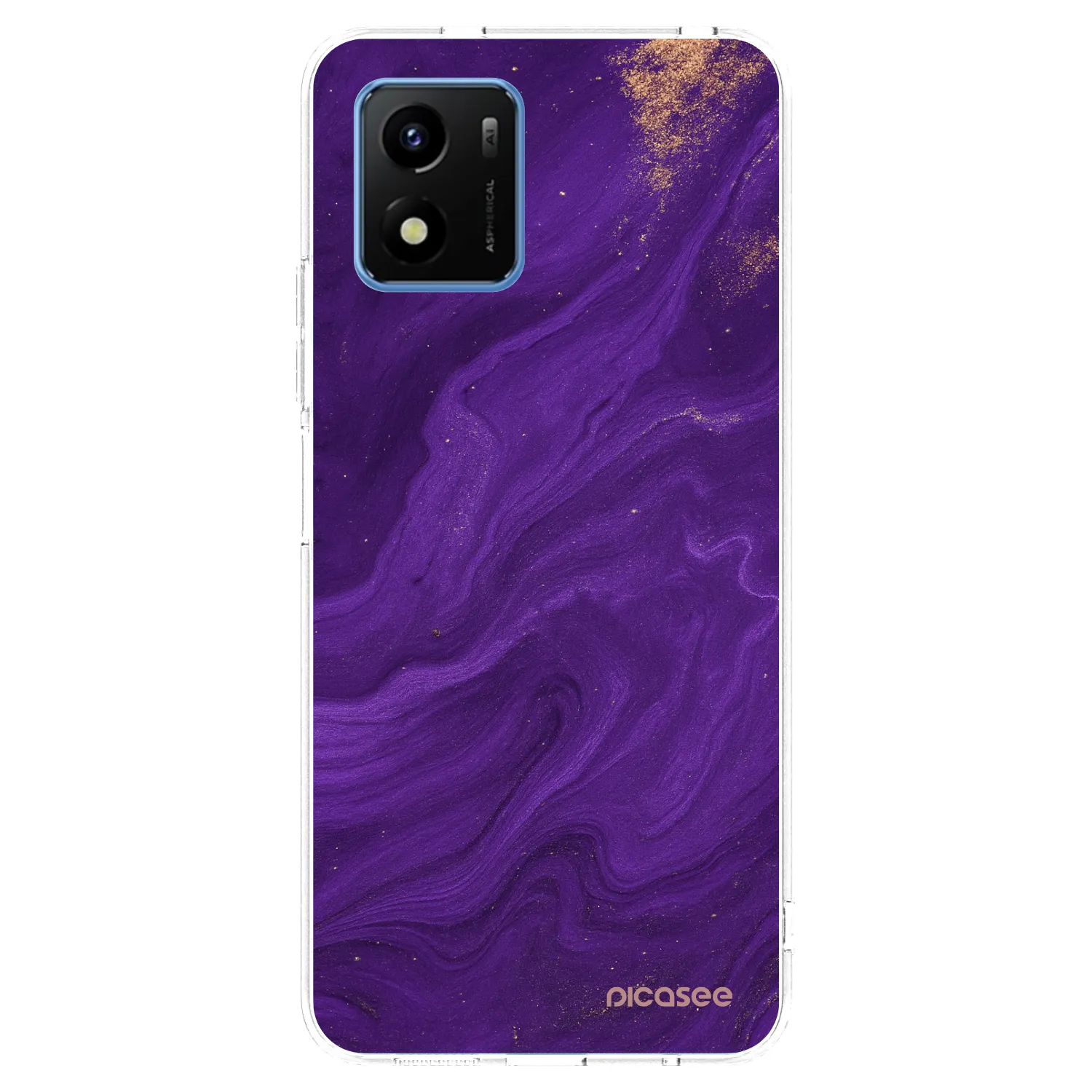 Picasee silikonski prozorni ovitek za Vivo Y01 - Purple