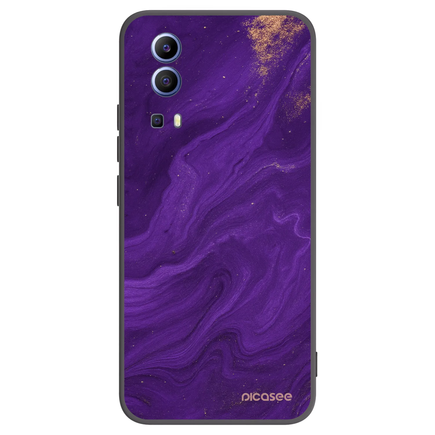 Picasee silikonski črni ovitek za Vivo Y52 5G - Purple