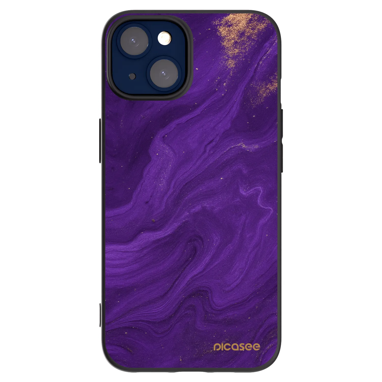 Picasee silikonski črni ovitek za Apple iPhone 14 - Purple