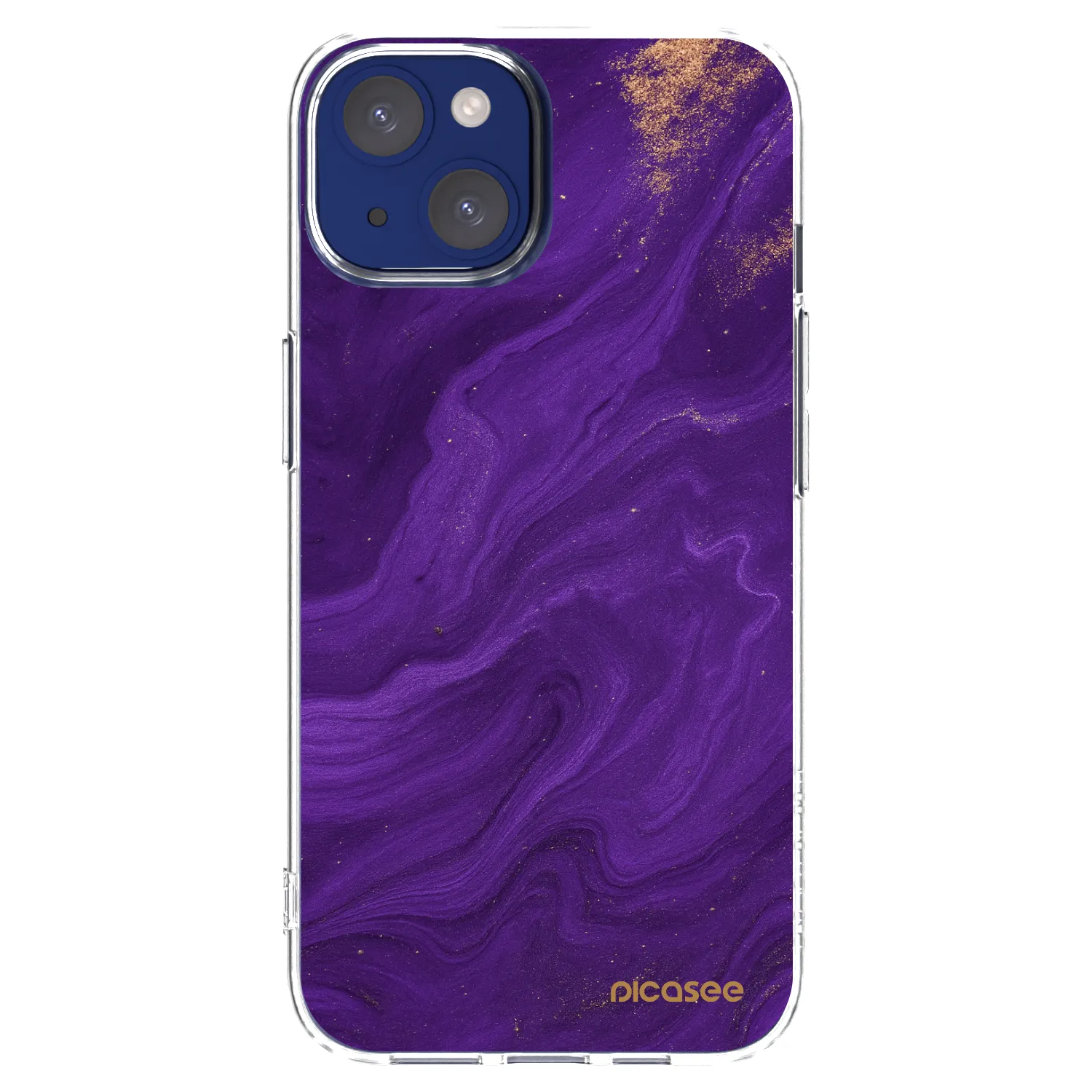 Picasee silikonski prozorni ovitek za Apple iPhone 14 - Purple