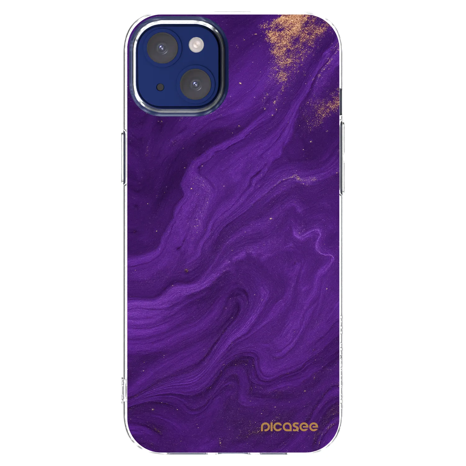Picasee silikonski prozorni ovitek za Apple iPhone 14 Plus - Purple