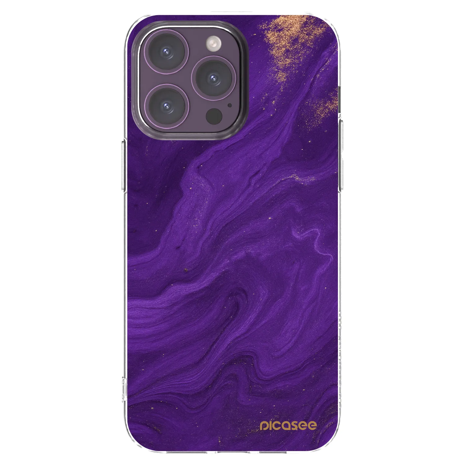 Picasee silikonski prozorni ovitek za Apple iPhone 14 Pro Max - Purple