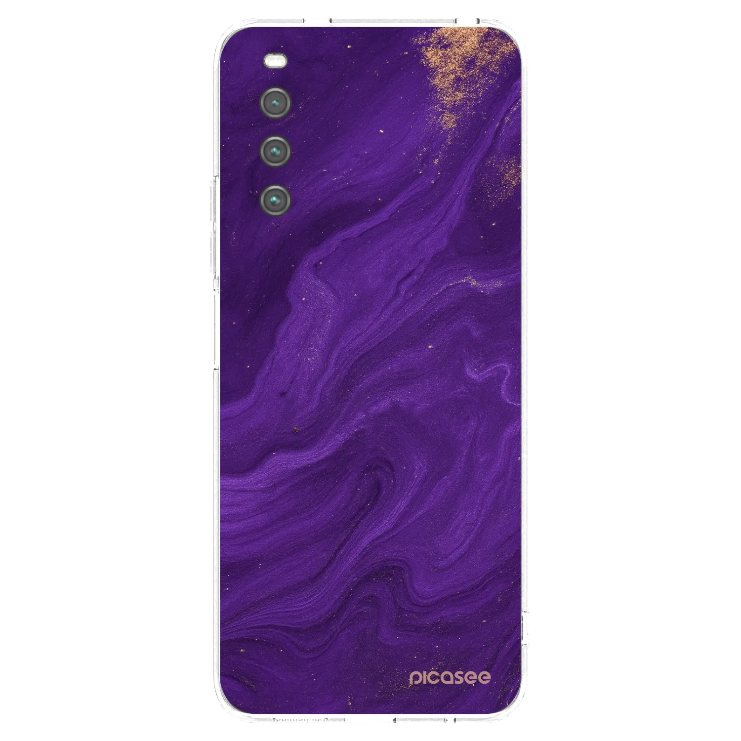Picasee silikonski prozorni ovitek za Sony Xperia 10 IV 5G - Purple