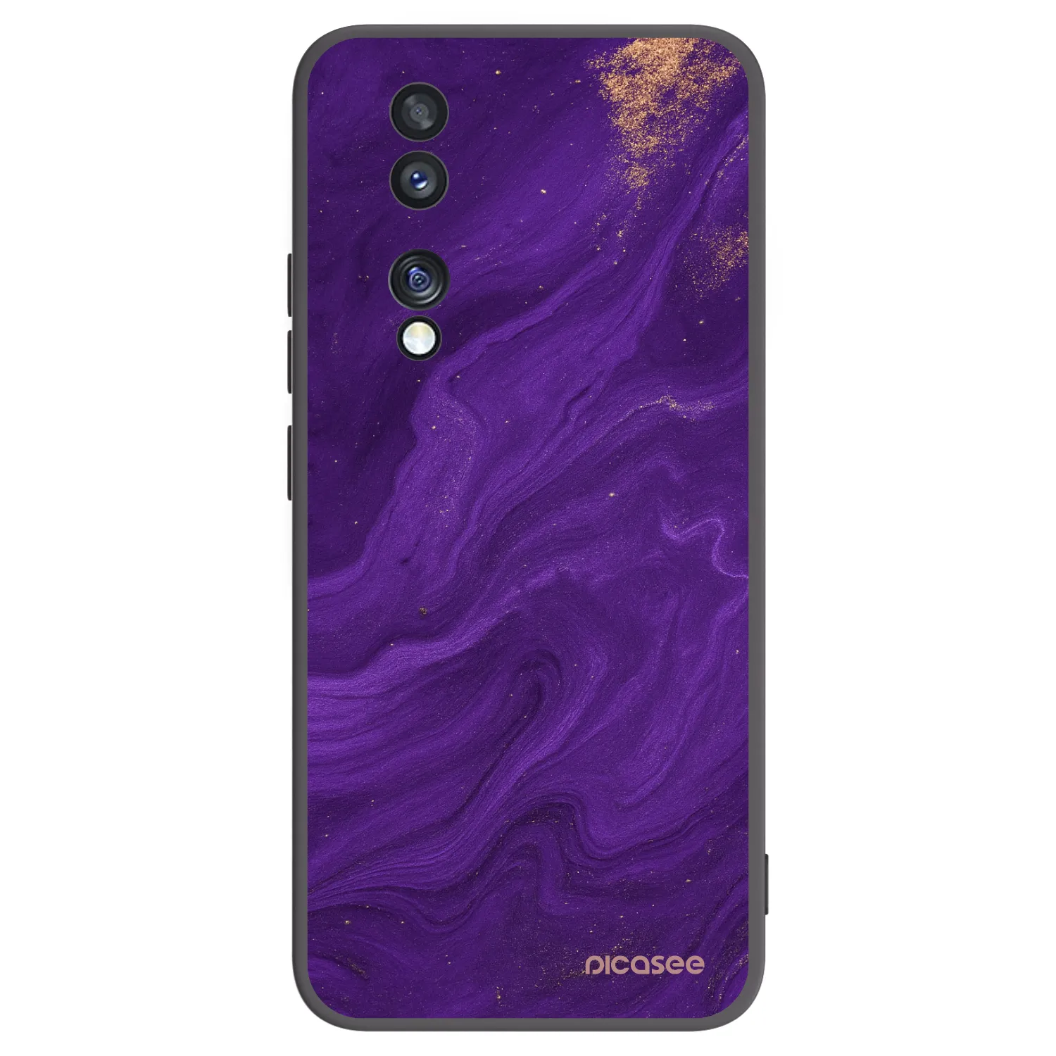 Picasee silikonski črni ovitek za Honor 70 - Purple