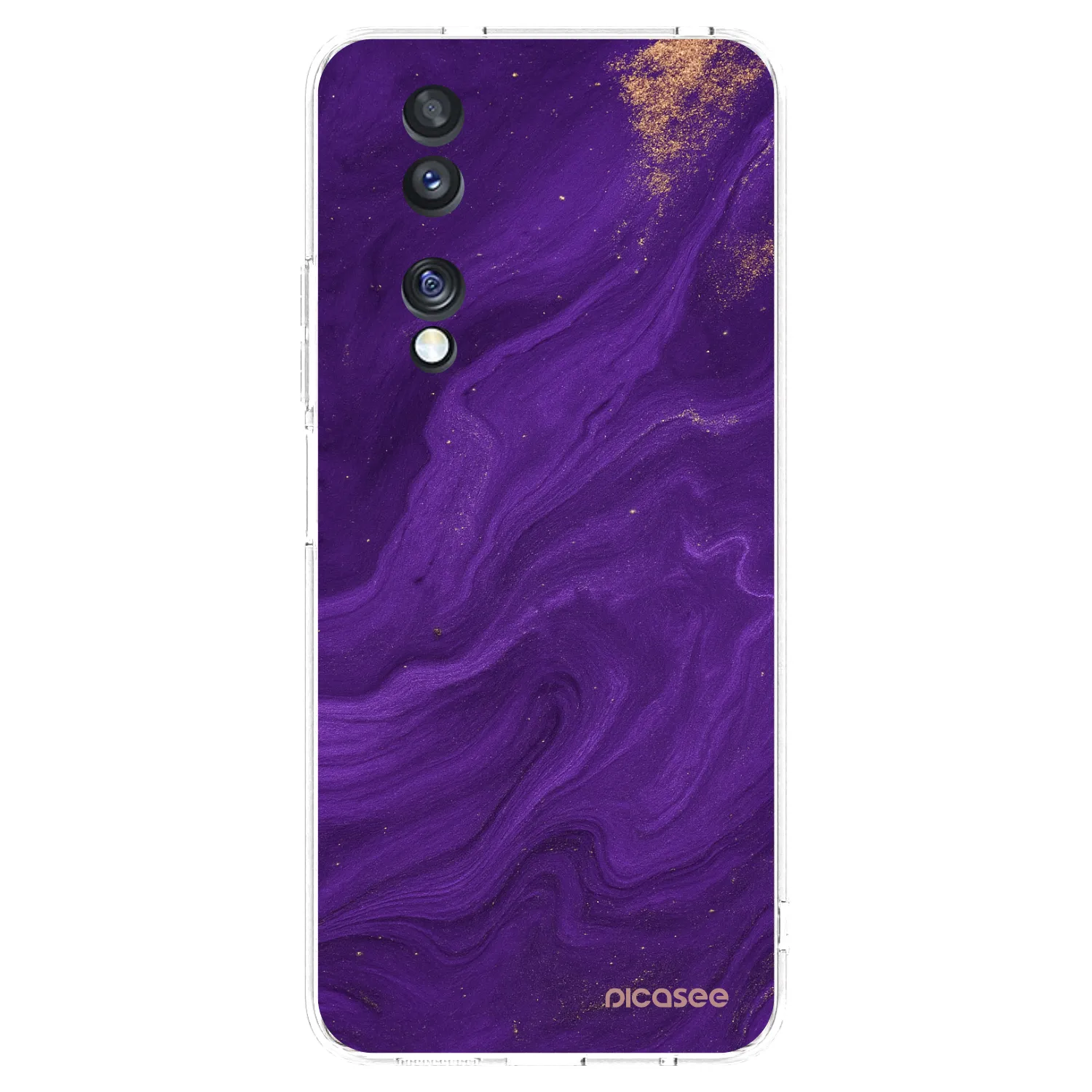 Picasee silikonski prozorni ovitek za Honor 70 - Purple