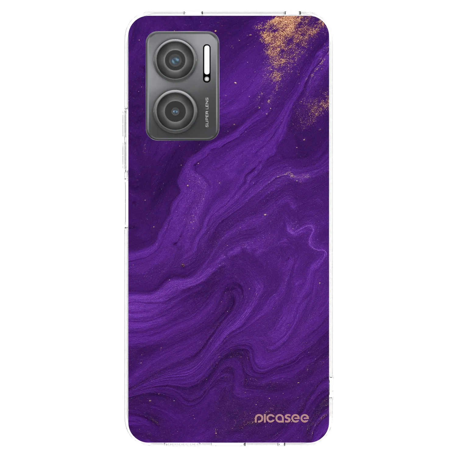 Picasee silikonski prozorni ovitek za Xiaomi Redmi 10 5G - Purple