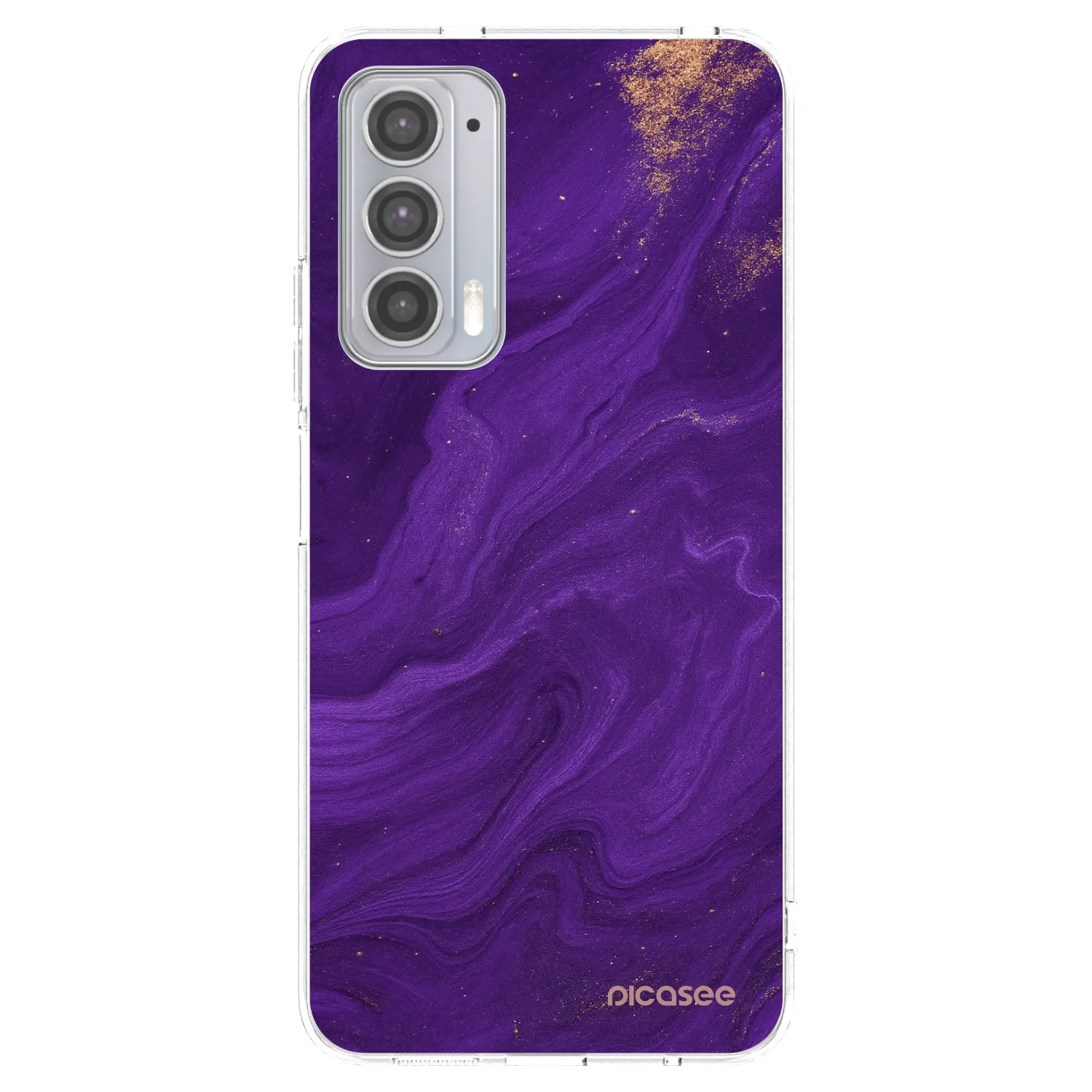 Picasee silikonski prozorni ovitek za Motorola Edge 20 - Purple