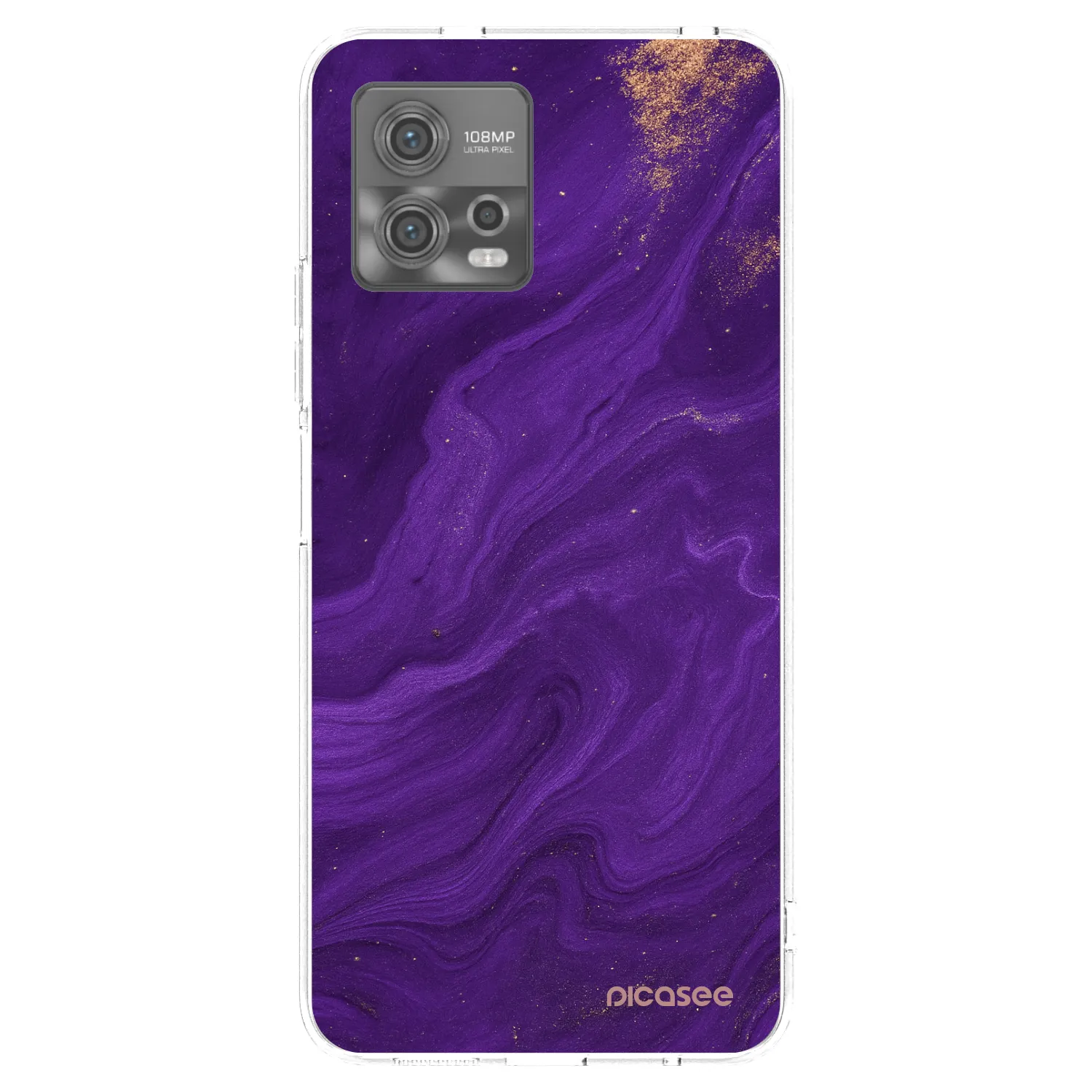 Picasee silikonski prozorni ovitek za Motorola Moto G72 - Purple