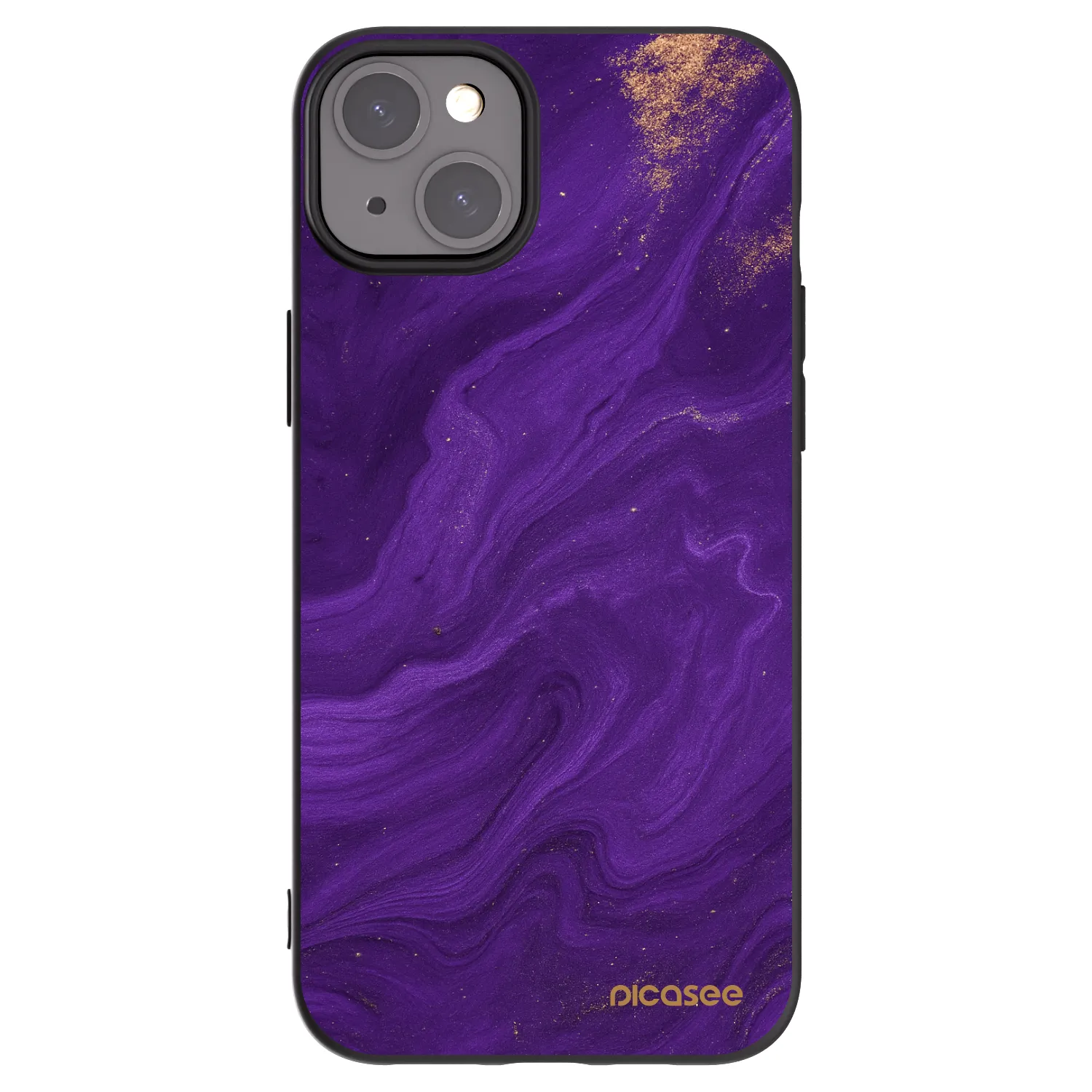 Picasee silikonski črni ovitek za Apple iPhone 15 Plus - Purple