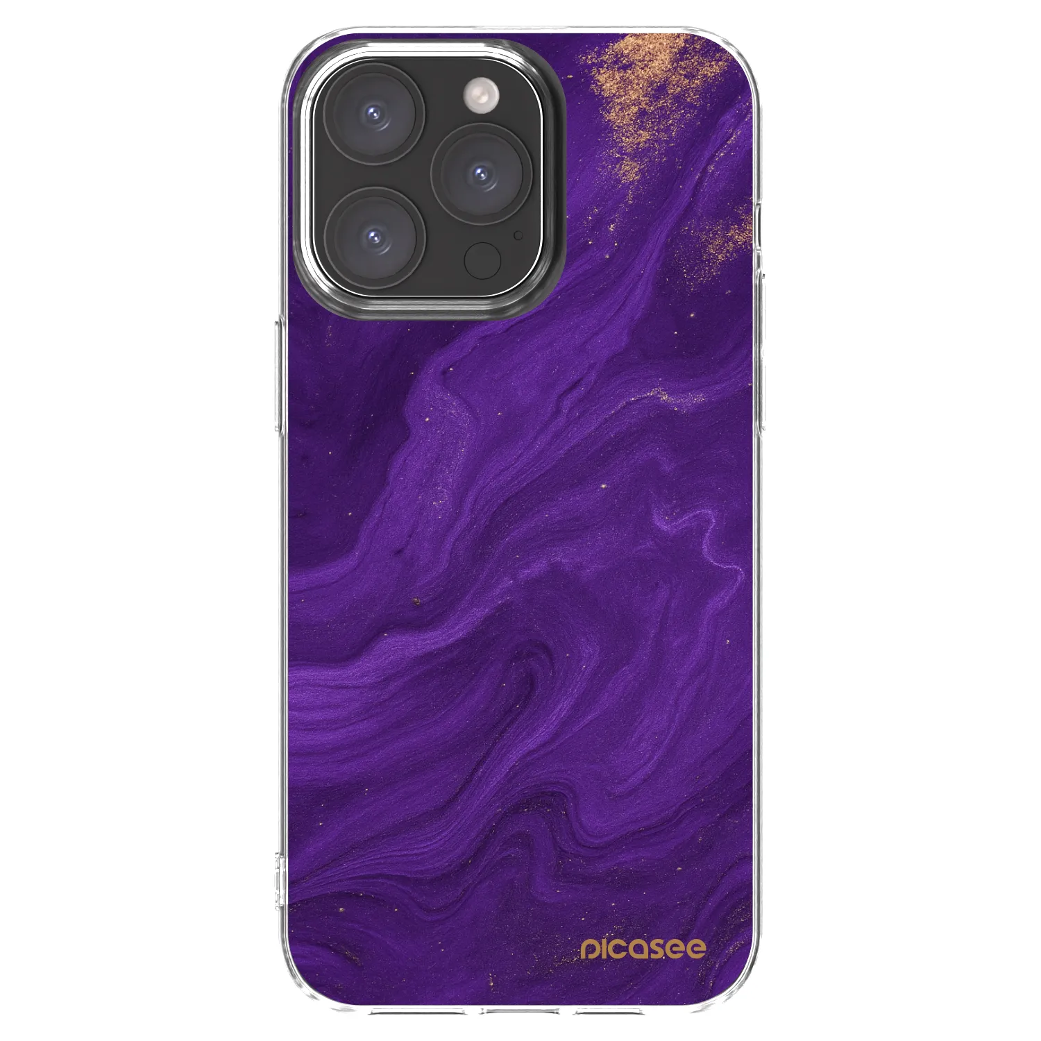 Picasee silikonski prozorni ovitek za Apple iPhone 15 Pro Max - Purple