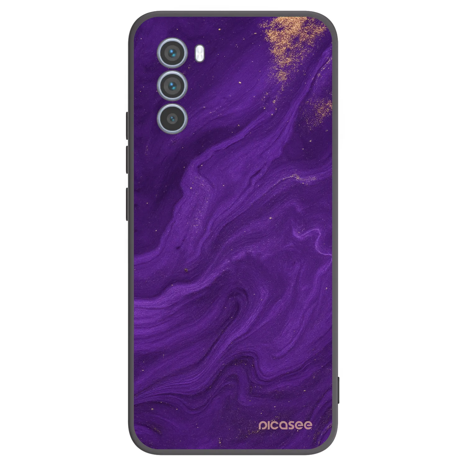 Picasee silikonski črni ovitek za Motorola Moto G62 - Purple