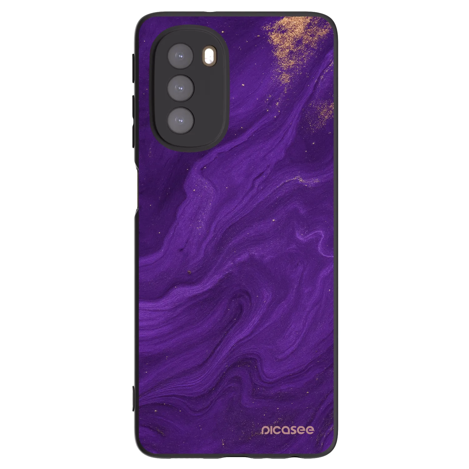 Picasee silikonski črni ovitek za Motorola Moto G51 - Purple